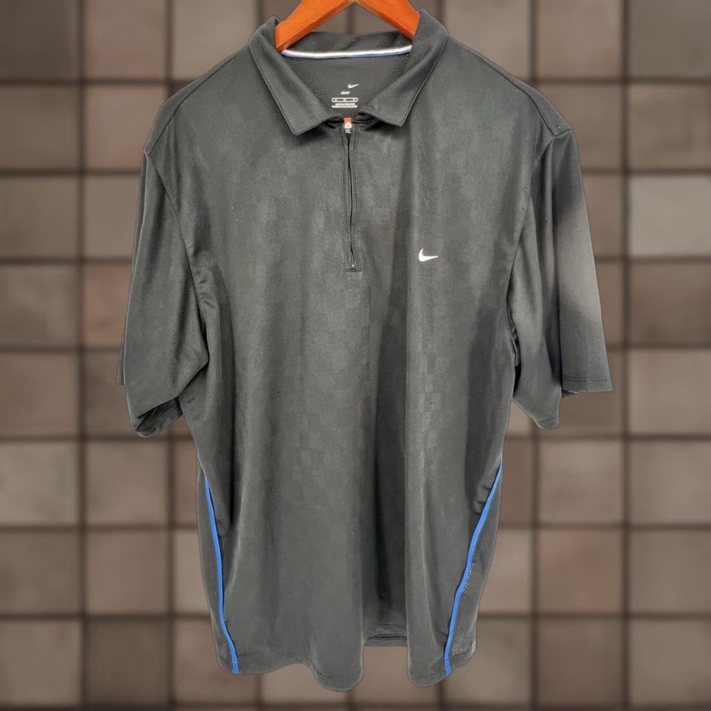 Nike Nike Polo Shirt Men Medium Black Quarter Zip Pullover Dri Fit Performance Golf Shirt Size US M / EU 48-50 / 2 - 1 Thumbnail