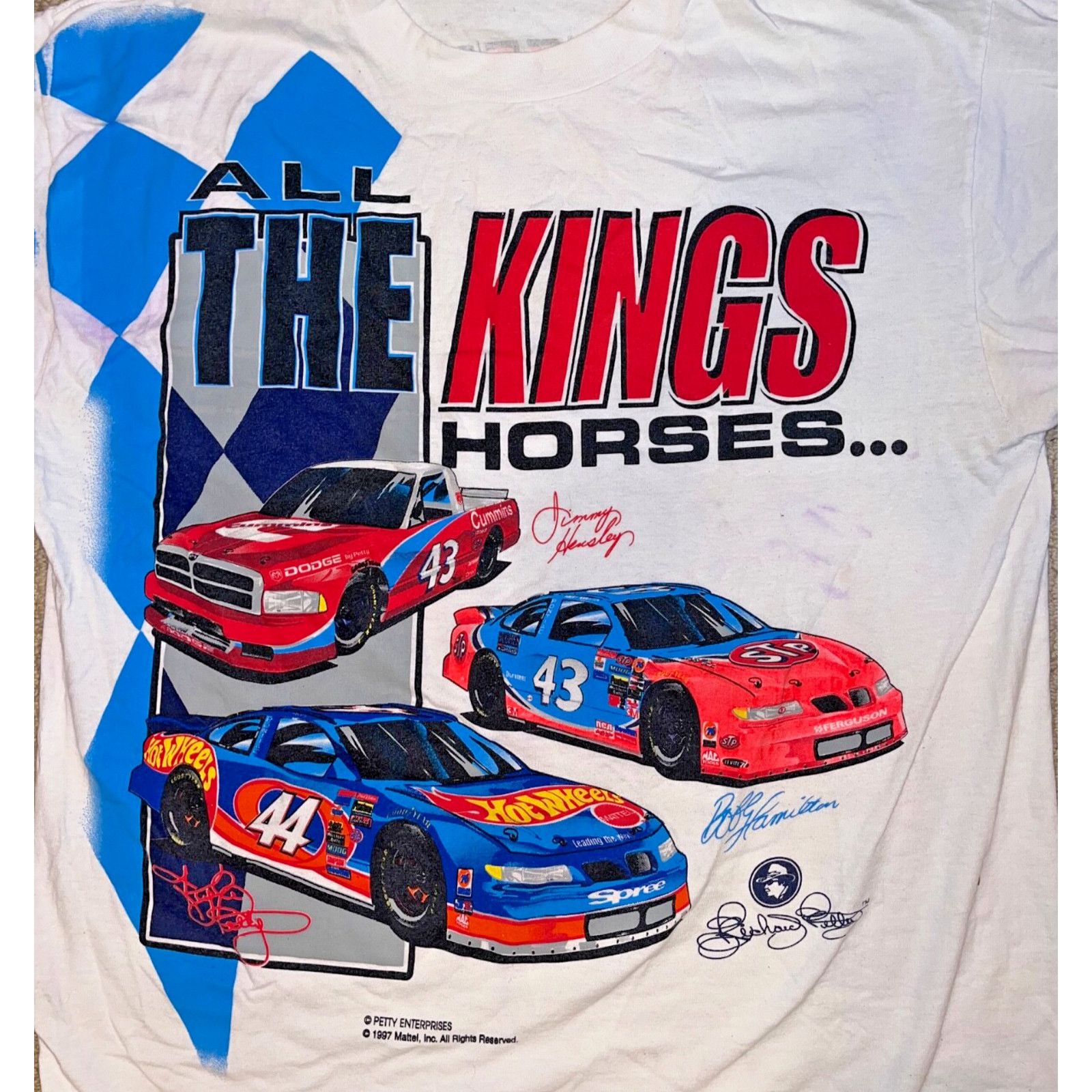 NASCAR Petty Enterprises AOP NASCAR T-Shirt XL All The Kings Men Size US XL / EU 56 / 4 - 4 Thumbnail