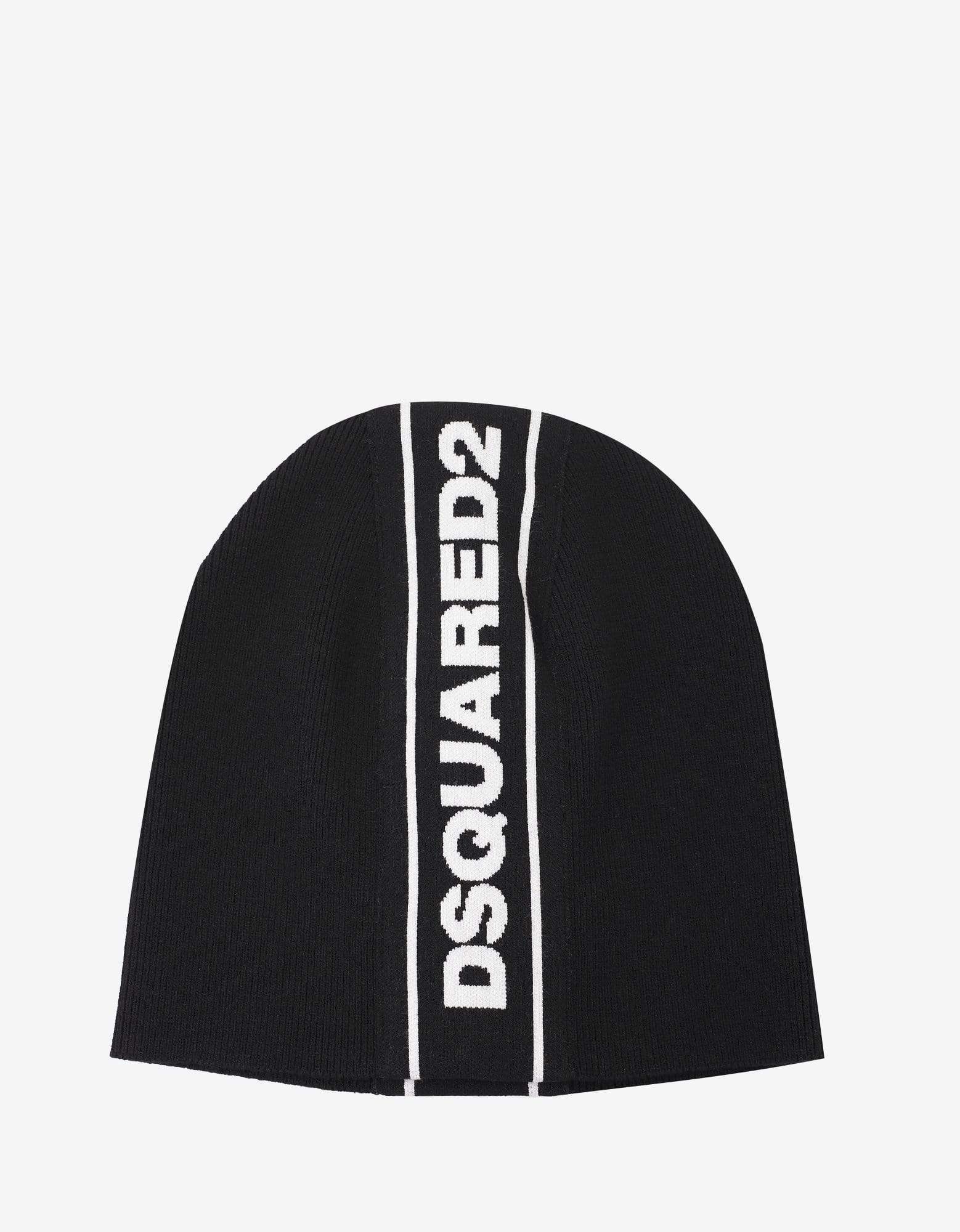 Dsquared2 Dsquared2 Black Logo Trim Beanie Hat Size ONE SIZE - 1 Preview