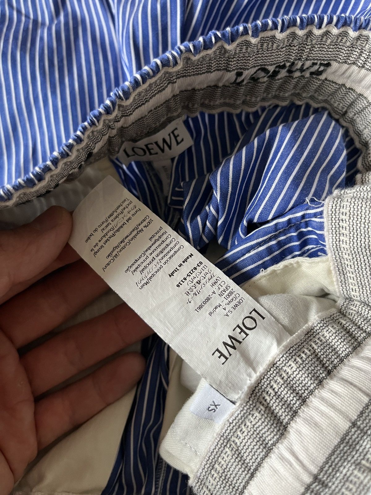 Loewe LOEWE Blue White Striped Shorts Size 25" / US 0 / IT 36 - 22 Thumbnail