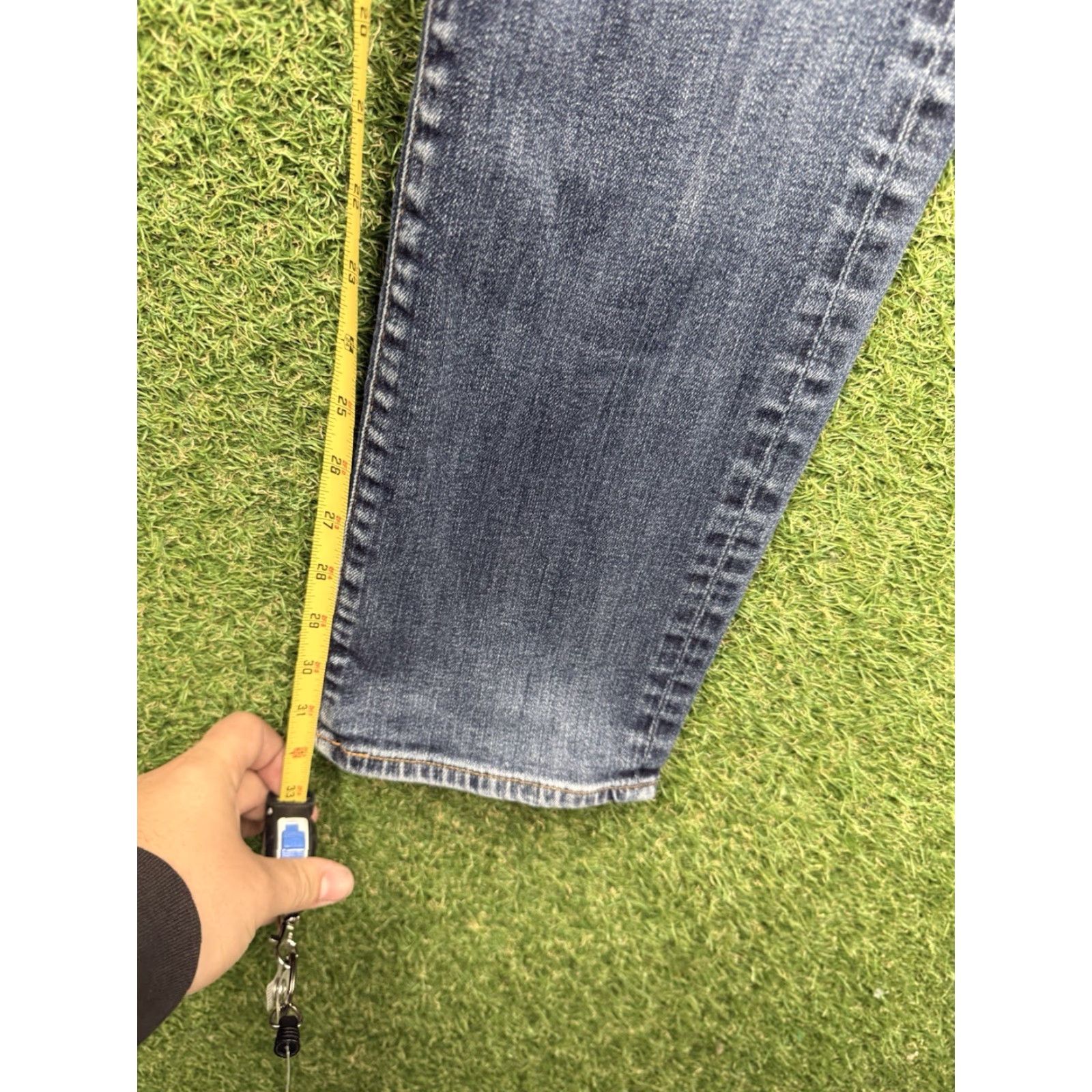 Vintage Adriano Goldschmied Jeans Mens 32x34 The Matchbox Slim Straight Leg Blue Gray Denim 5-Pocket Size US 32 / EU 48 - 5 Thumbnail