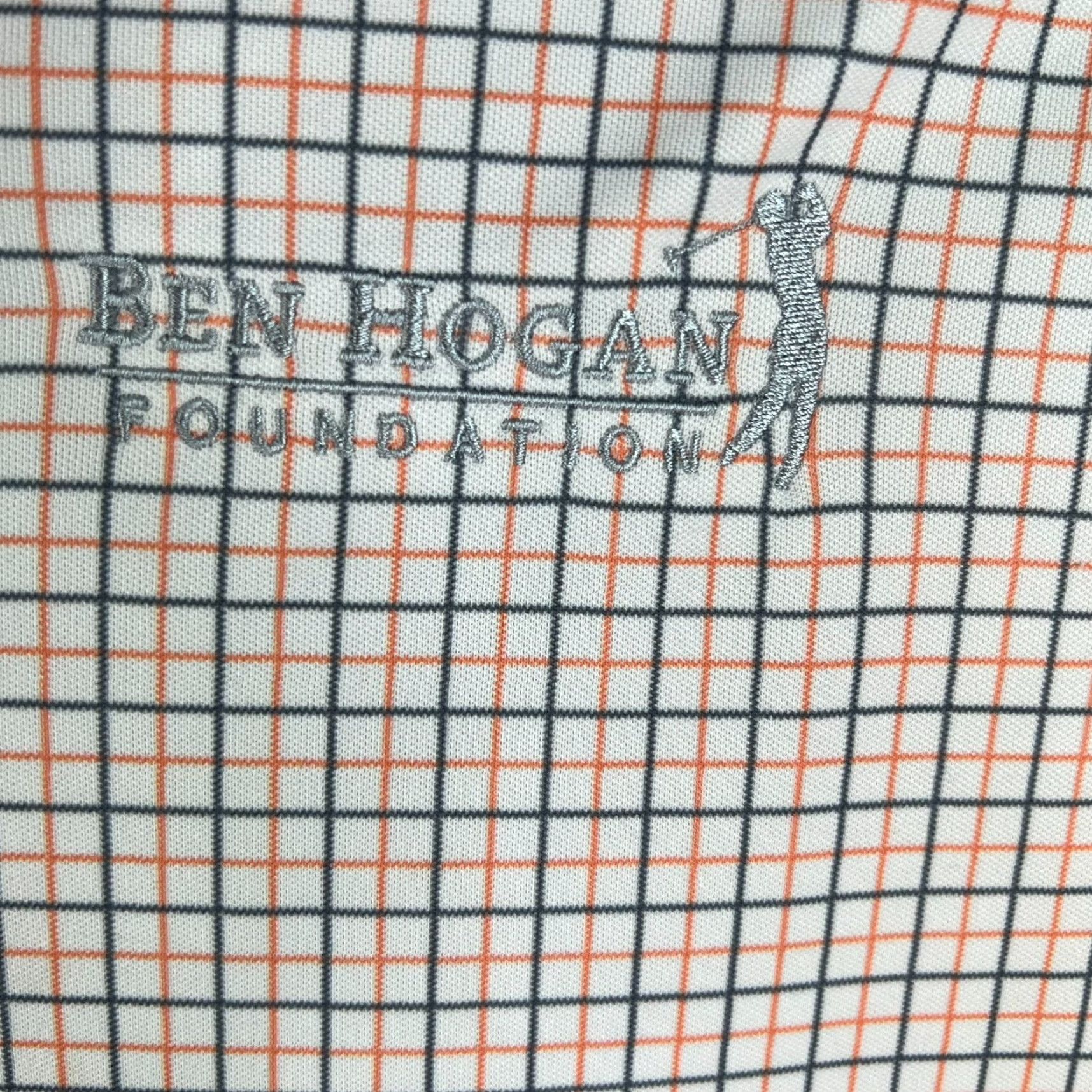 Hogan VINTAGE Ben Hogan Foundation Golf Shirt Mens L White Orange Checked Shirt Polo US Shirt Mens L White Orange Checked Size US L / EU 52-54 / 3 - 3 Thumbnail