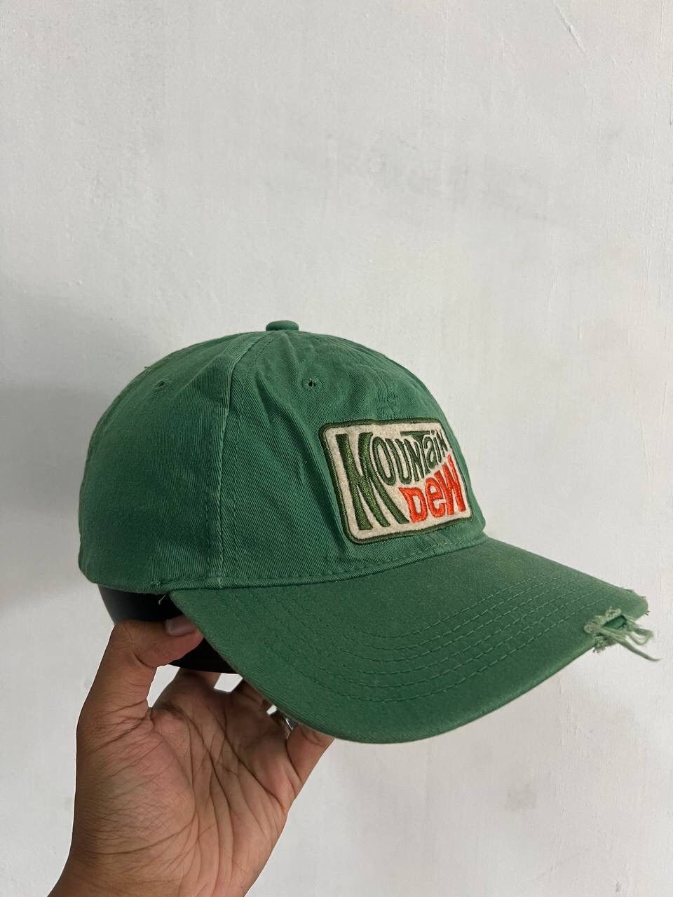 Mountain Dew Mountain Dew Distressed Fitted Hat Size ONE SIZE - 3 Thumbnail