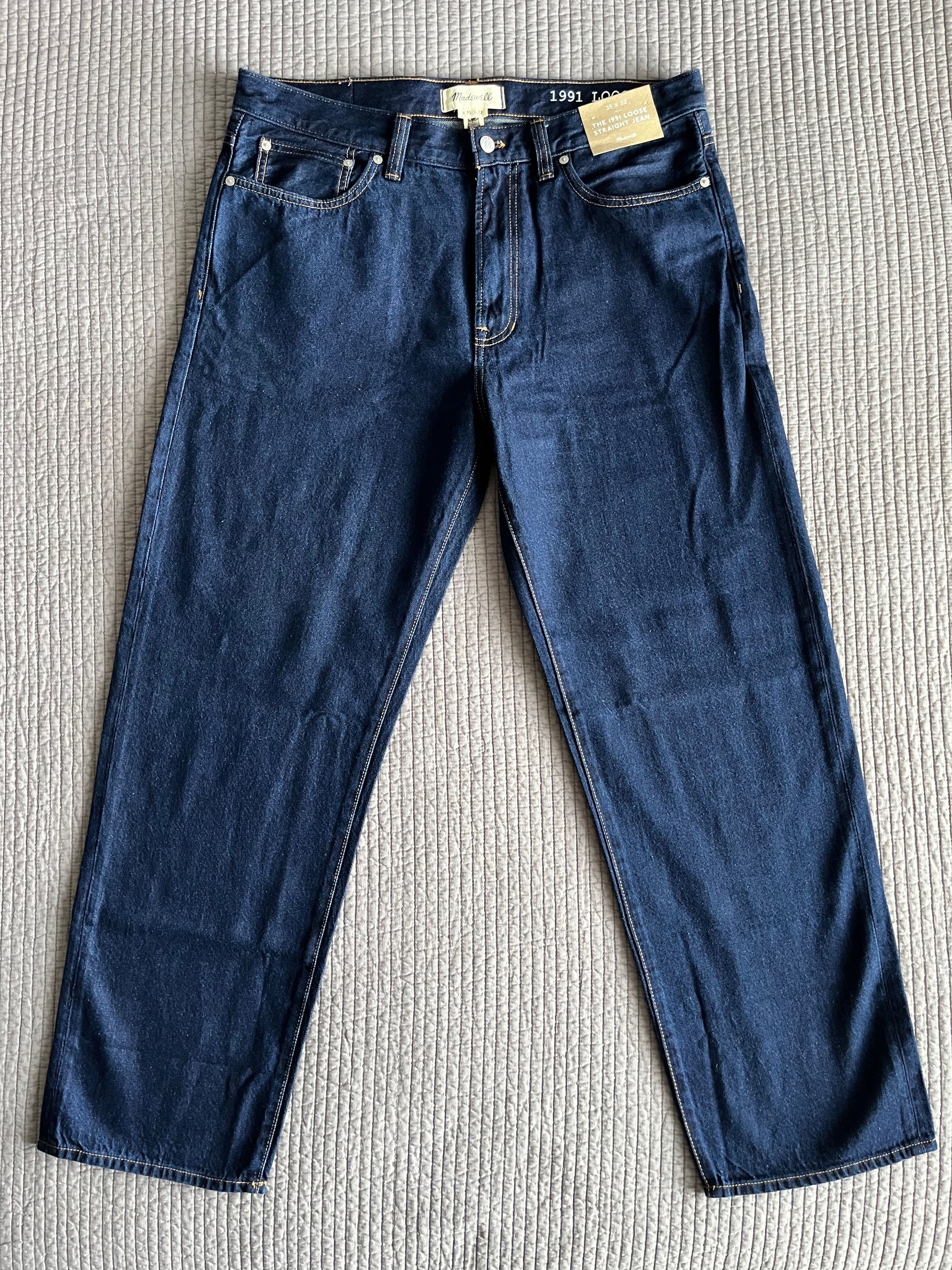 Madewell 1991 Loose Strait Jeans in Rinse Wash 35 x 32 Size US 35 - 1 Thumbnail