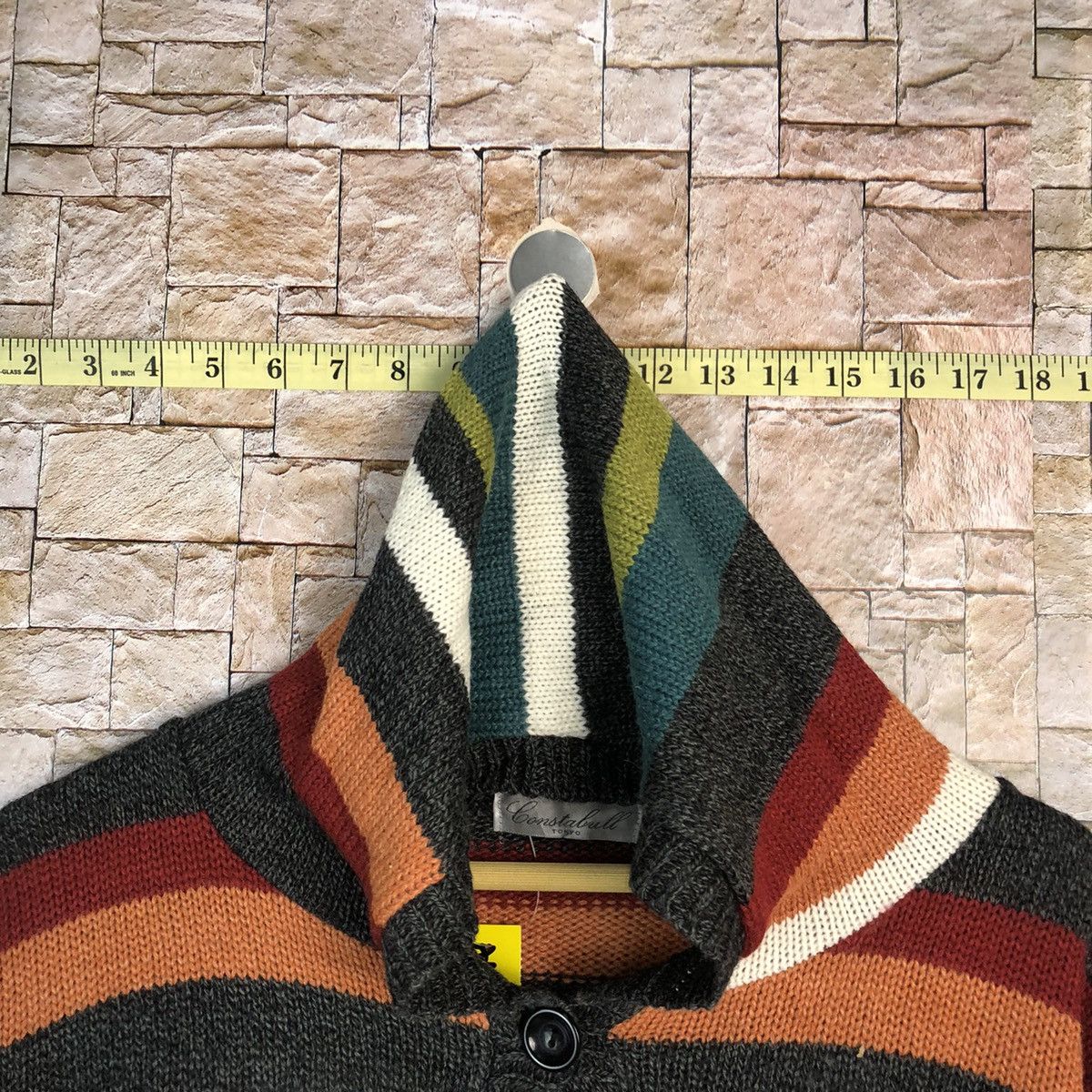 Japanese Brand CONSTABULL Multicolor stripe Hoodie Knitwear #A469 Size M / US 6-8 / IT 42-44 - 4 Thumbnail