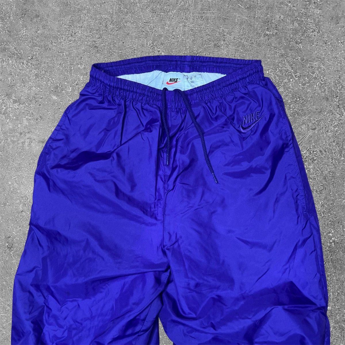 Nike × Vintage Vintage VTG 90s Nike Purple Nylon Track Pants XS Size US 29 - 2 Thumbnail