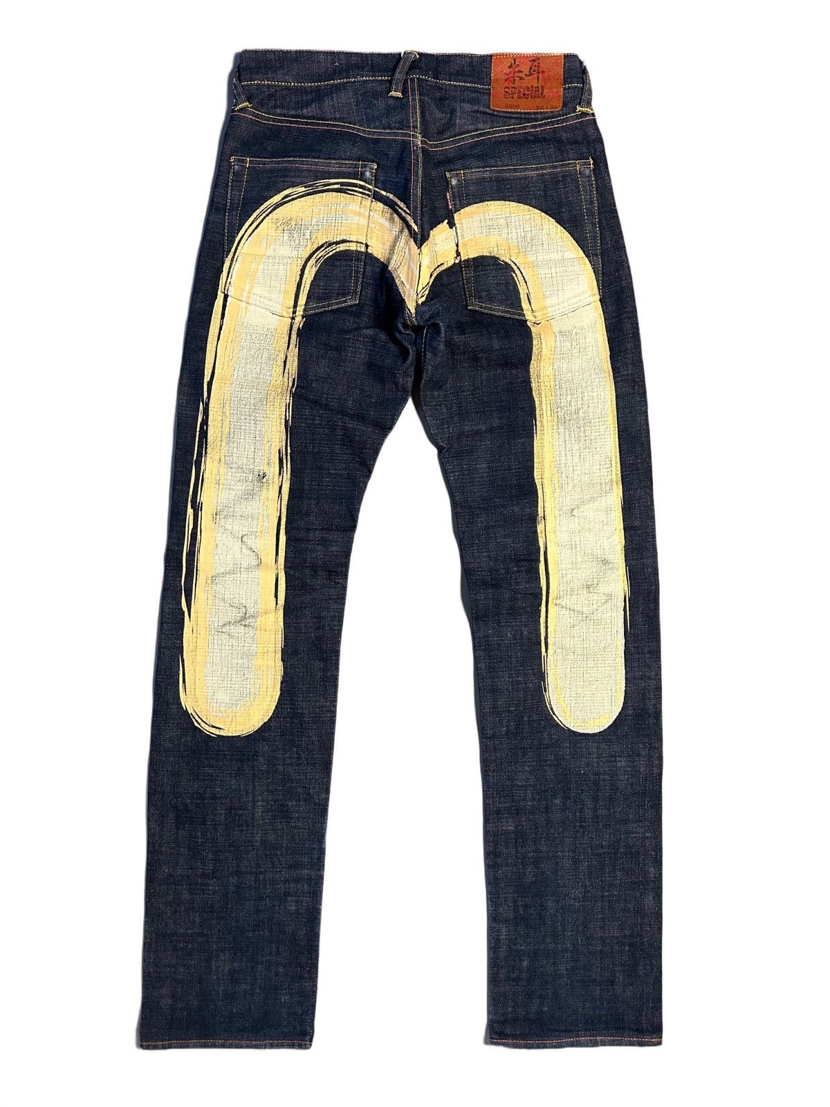 Evisu Evisu Japan vintage selvedge daicock jeans yellow big logo Size US 30 / EU 46 - 1 Thumbnail
