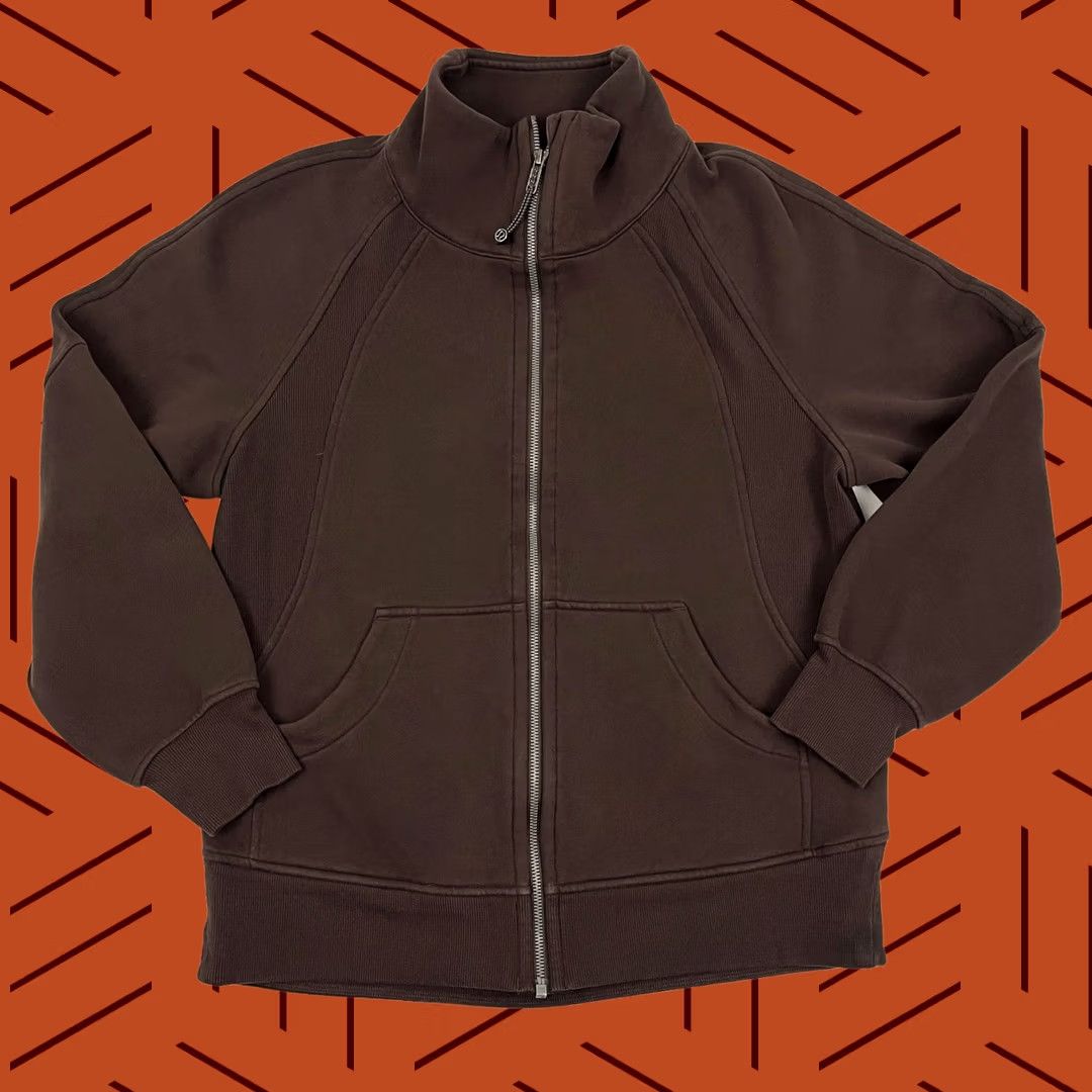 Lululemon Lululemon Scuba Jacket Womens S Brown Oversized Full Zip Funnel Neck Cozy Size S / US 4 / IT 40 - 1 Thumbnail