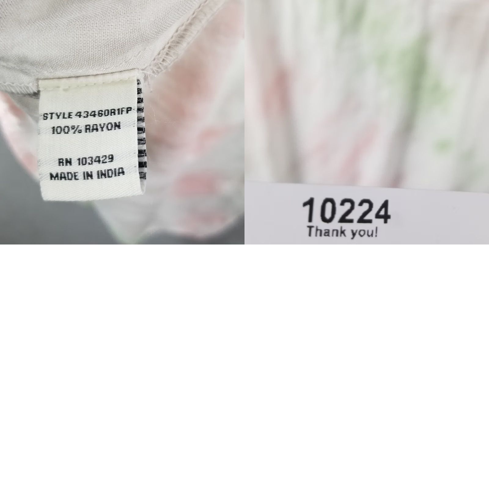 Vintage Cafe Marrakesh Blouse Women XL Stripes Rayon Top Short Sleeves Light Tie Dye Size XL / US 12-14 / IT 48-50 - 8 Thumbnail