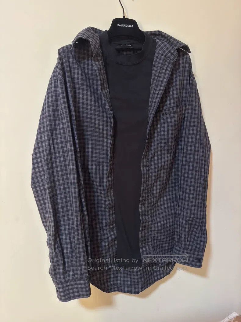 Balenciaga Balenciaga False two-piece plaid shirt T-shirt Size US XXS / EU 40 - 1 Thumbnail