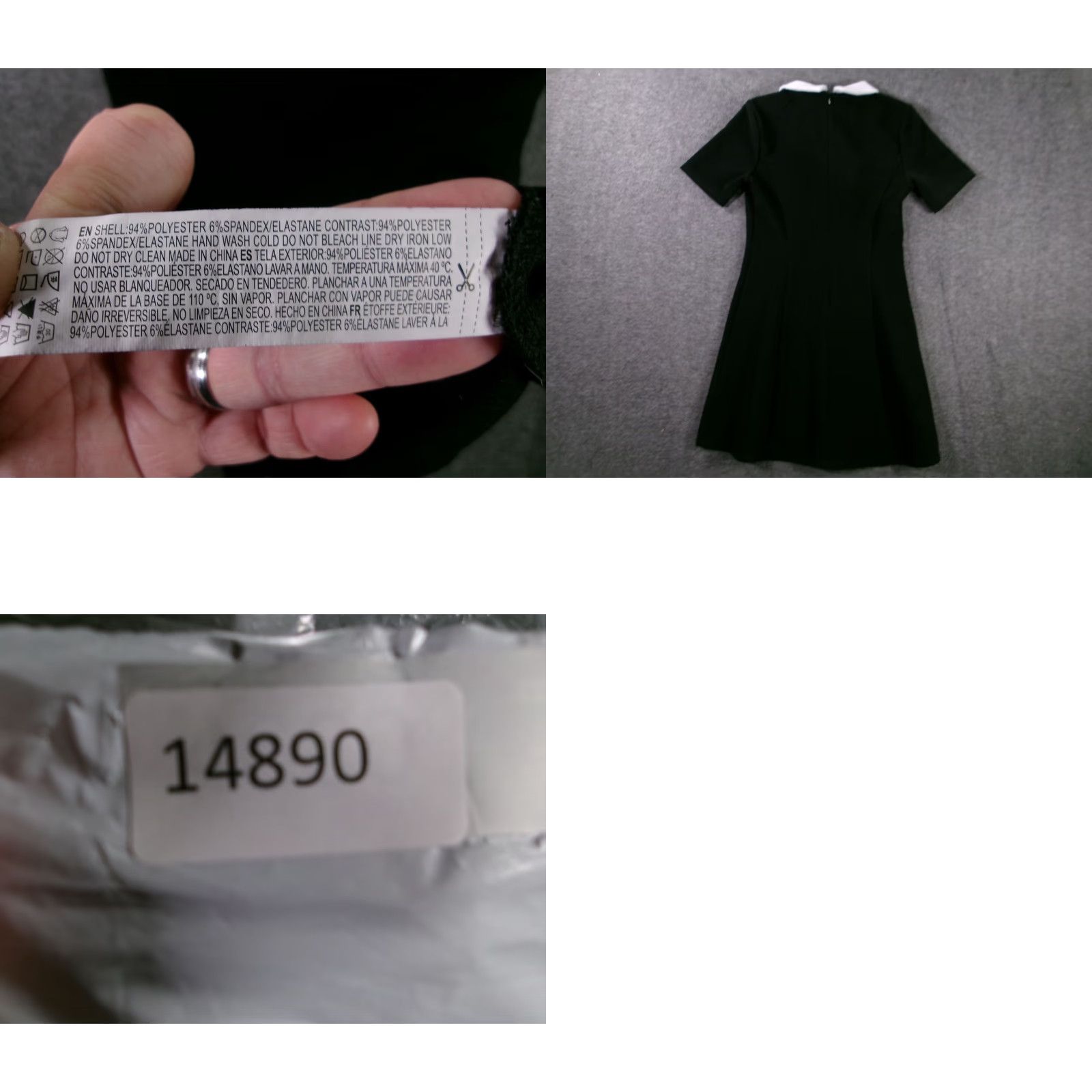 Forever 21 Forever 21 Dress Womens S Black Peter Pan Collar Short Sleeve A-Line Skater Goth Witchy Womens Size S / US 4 / IT 40 - 8 Thumbnail