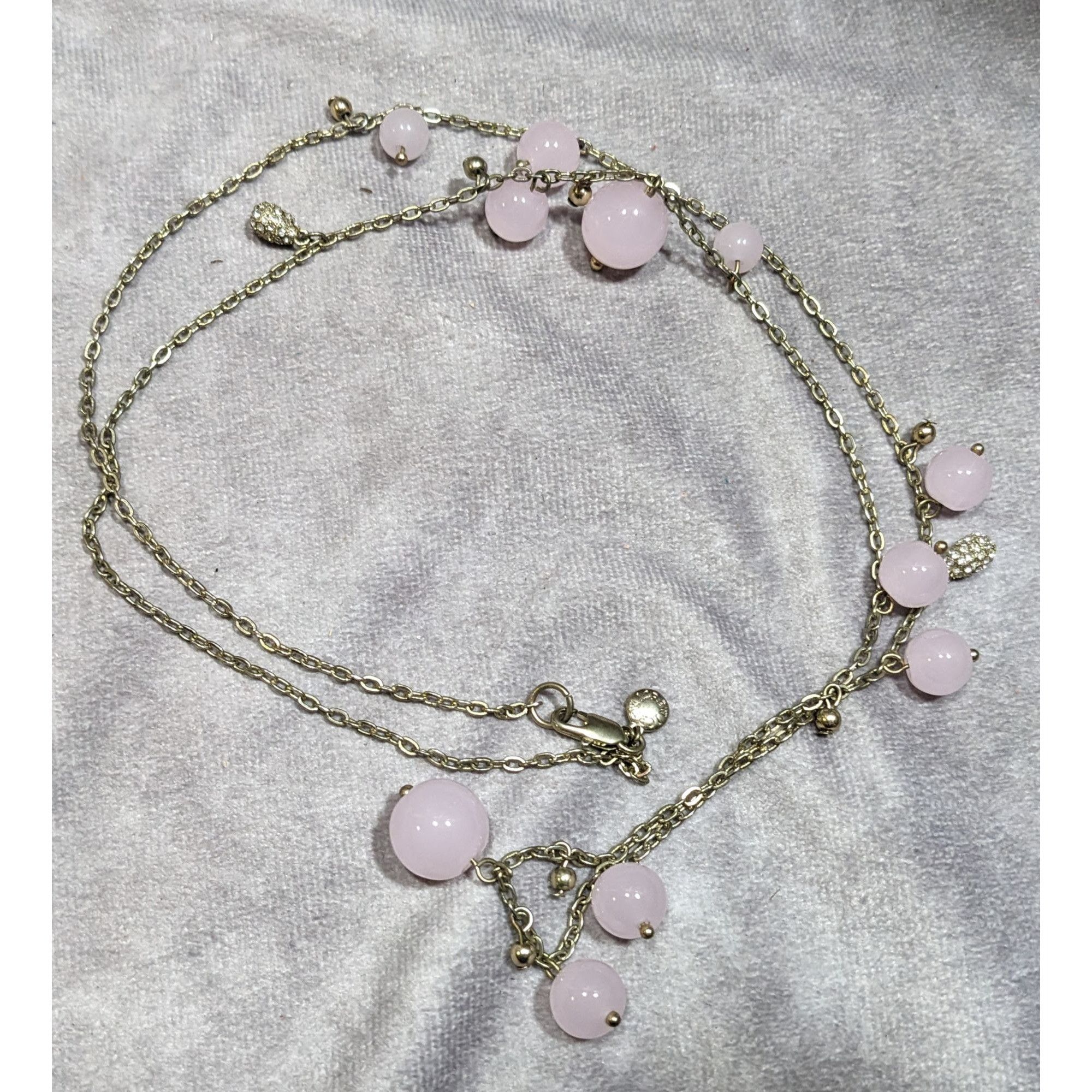 J.Crew J.Crew Coquette Preppy Rose Quartz And Rhinestone Charm Neck Size ONE SIZE - 8 Thumbnail
