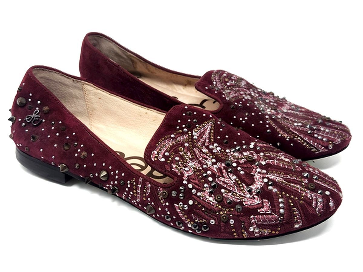 Sam Edelman Sam Edelman Avalon Suede Embellished Slip On Loafers Sz 7 M Size US 7 / IT 37 - 1 Thumbnail