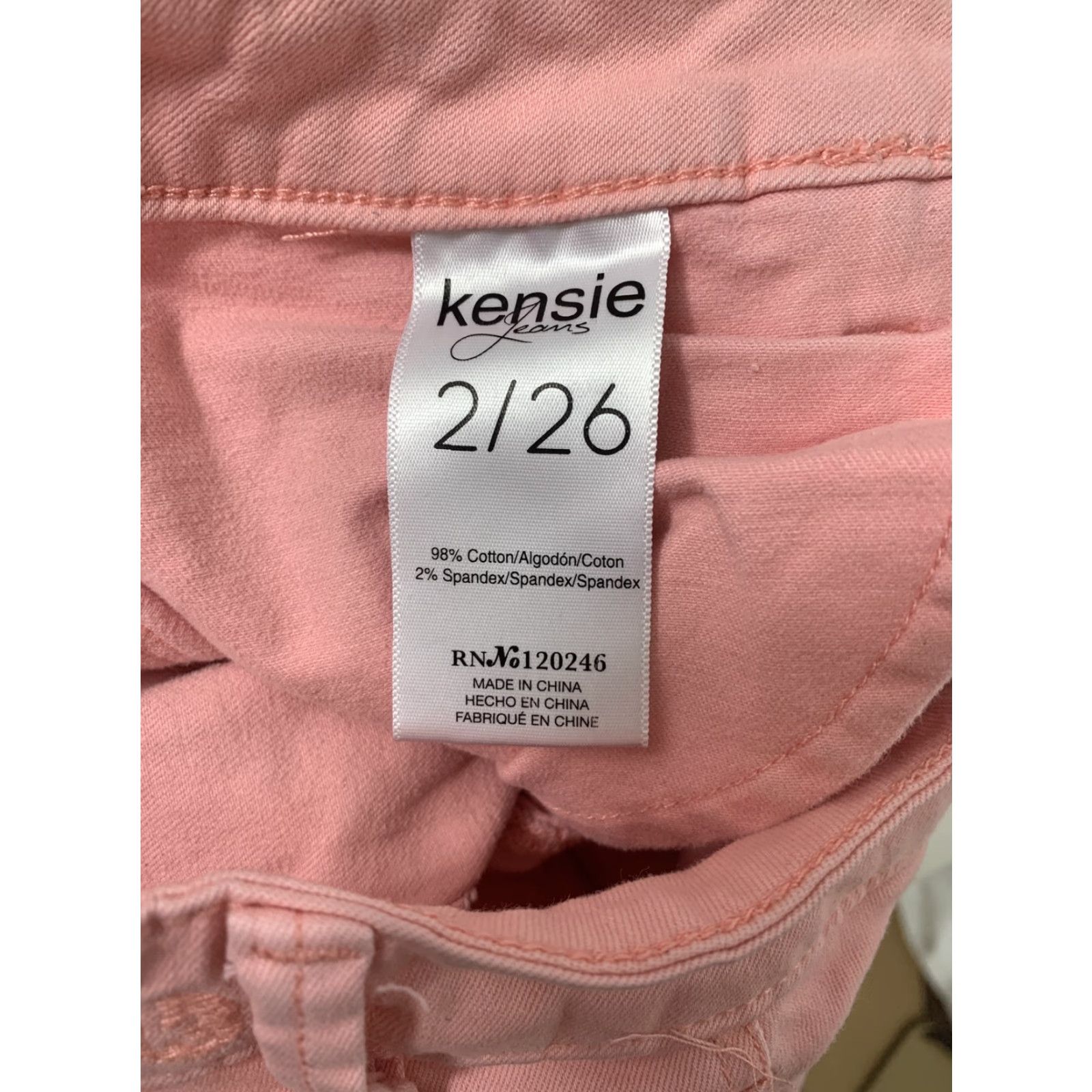 Vintage Kensie Jeans Capri Pink Stretch 28x24 2/26 Midrise Straight Leg Womens Jeans 28 Inseam 24 Memorial? Size 26" / US 2 / IT 38 - 8 Thumbnail
