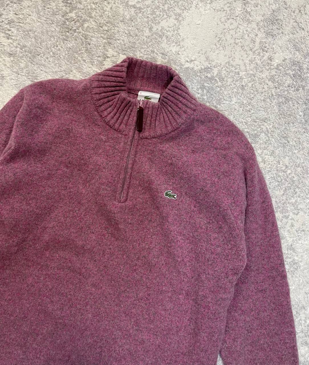 Lacoste Vintage Lacoste Wool Half Zip Sweater Burgundy Size 5 (L) Size US L / EU 52-54 / 3 - 4 Thumbnail