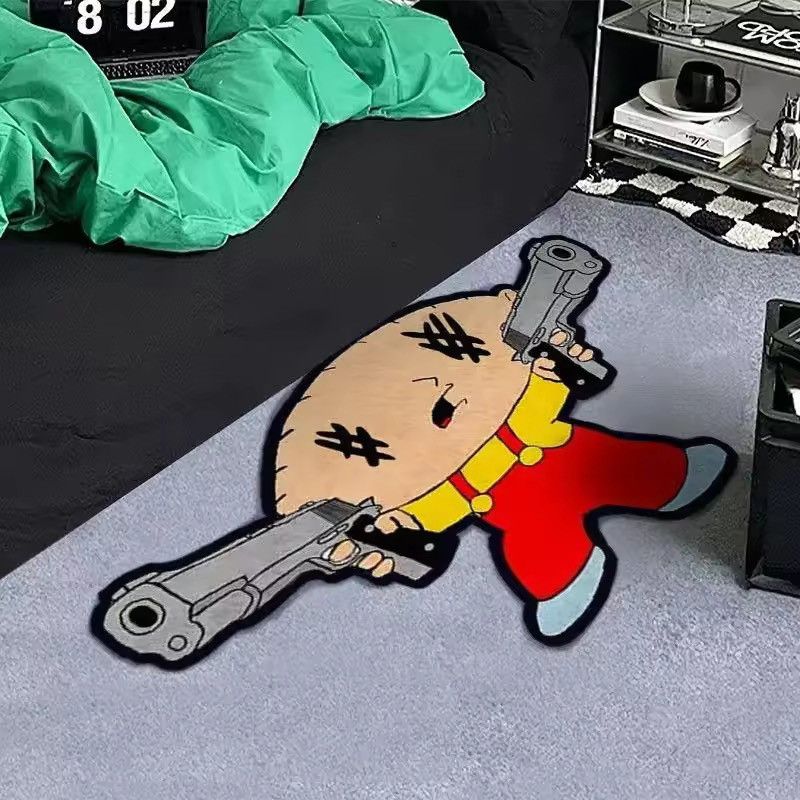 Japanese Brand Cartoon Pistol Rug Carpet size 40 X 60 cm Size ONE SIZE - 2 Thumbnail