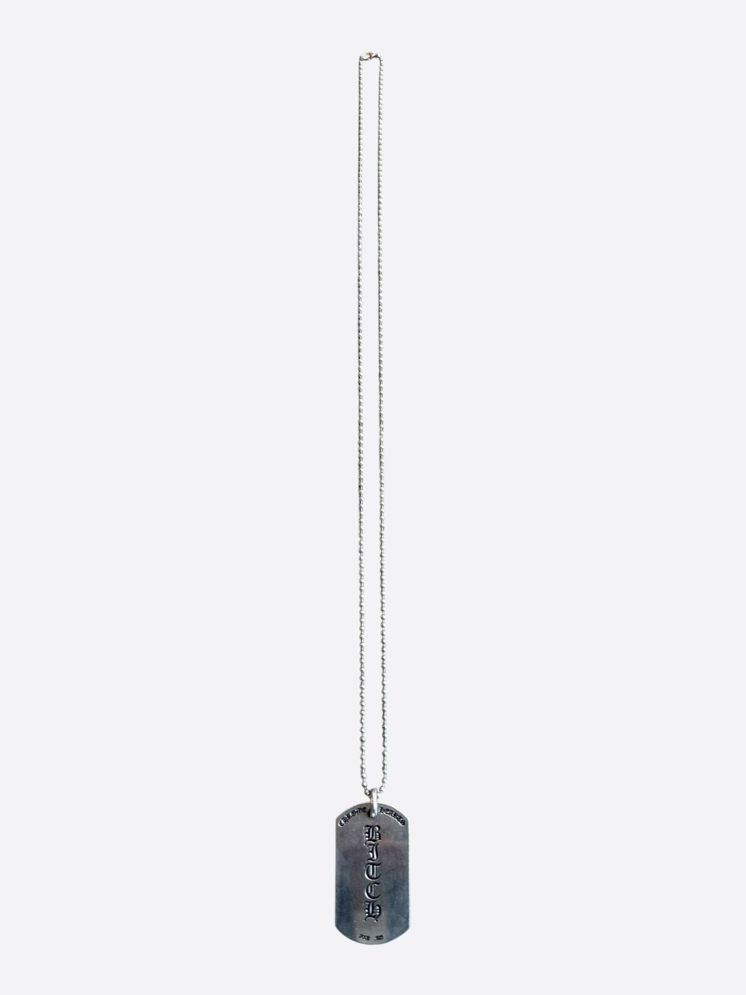 Chrome Hearts Chrome Hearts Rolling Stones Silver Tag Necklace Size ONE SIZE - 4 Thumbnail