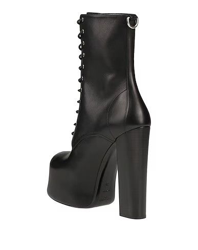Saint Laurent Paris o1bcso1str1224 Cherry Lace Up Platform Booties in Black Size US 5 / IT 35 - 3 Thumbnail