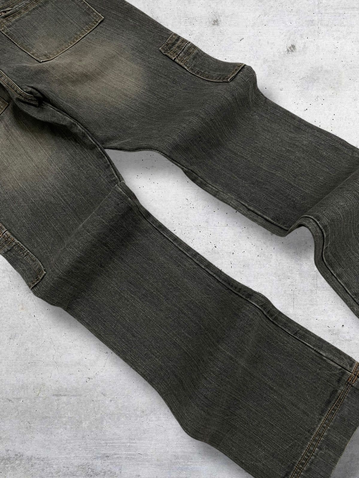 Tornado Mart VINTAGE EDGE ON ALL JAPAN DESIGNER 90S FLARED MUDWASH DENIM Size US 29 - 13 Thumbnail