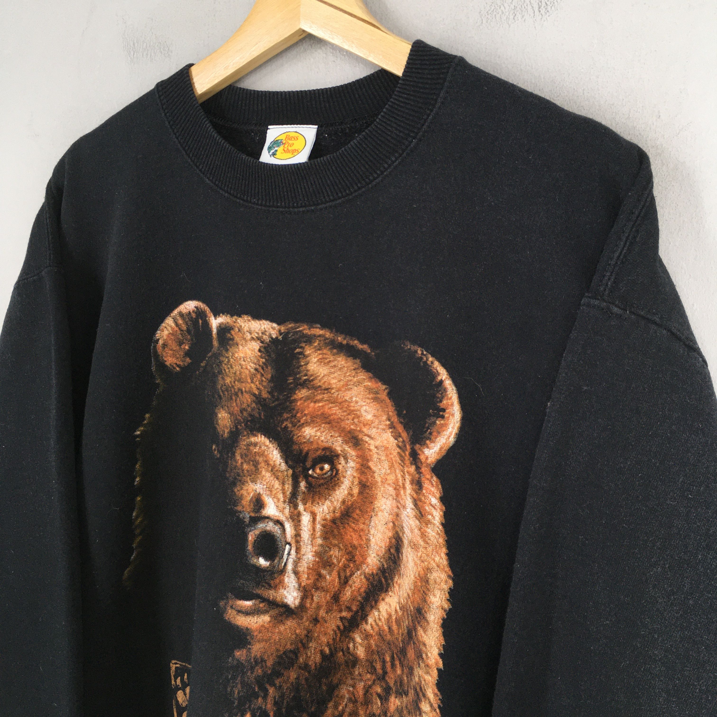 Habitat × Vintage Vintage Grizzly Bear Black Sweatshirt Medium Size US M / EU 48-50 / 2 - 3 Thumbnail