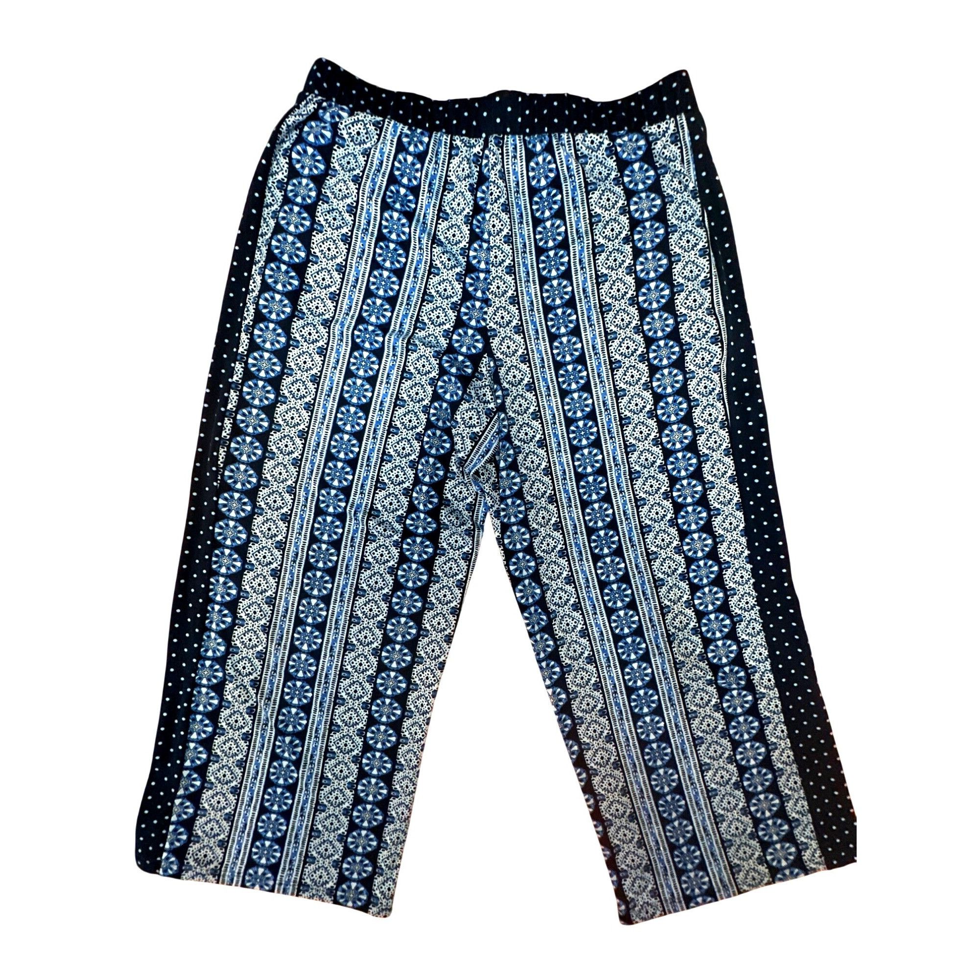 Other CCC Bohemian Style Wide Leg Geo Print Pajama Pants Elastic W Size 32" / US 10 / IT 46 - 1 Thumbnail