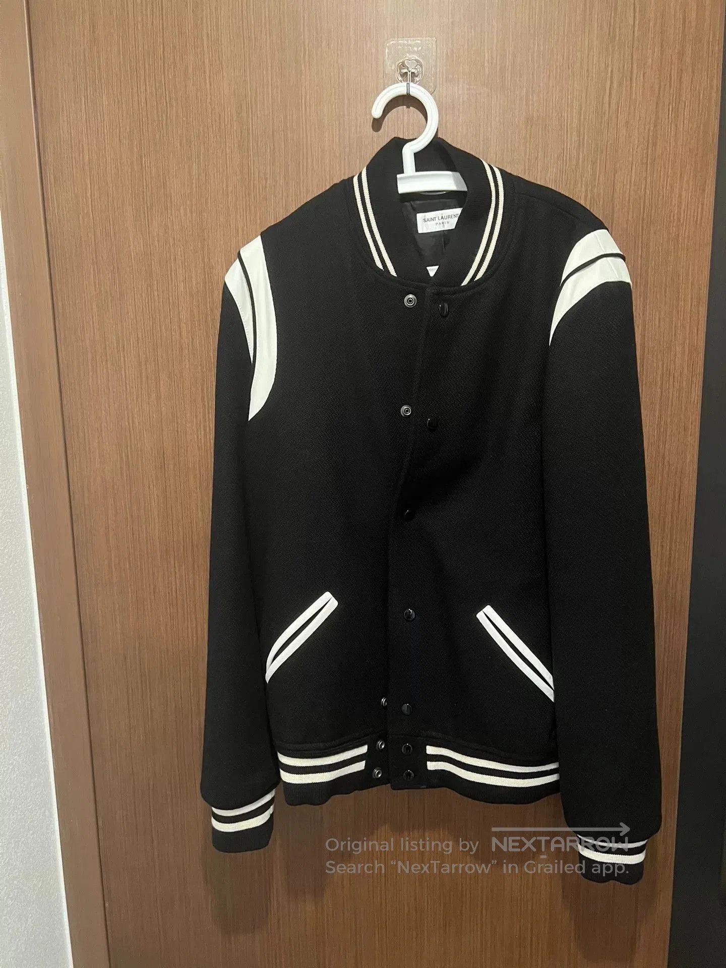 Saint Laurent Paris Saint Laurent Striped Baseball Jacket. Size US L / EU 52-54 / 3 - 1 Thumbnail