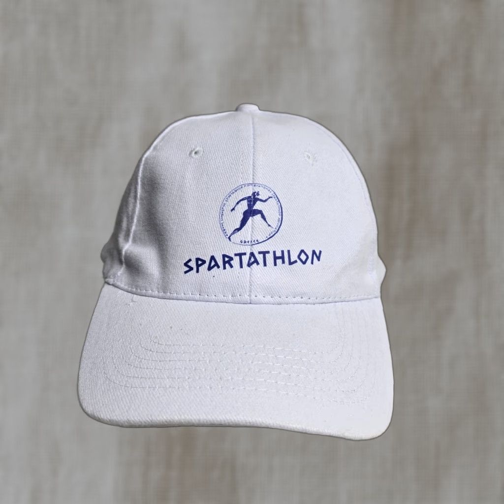 Vintage Grassroots Spartathlon Running Hat Cap Adult One Size White Adjustable Baseball Cap Mens Hat Size ONE SIZE - 1 Thumbnail