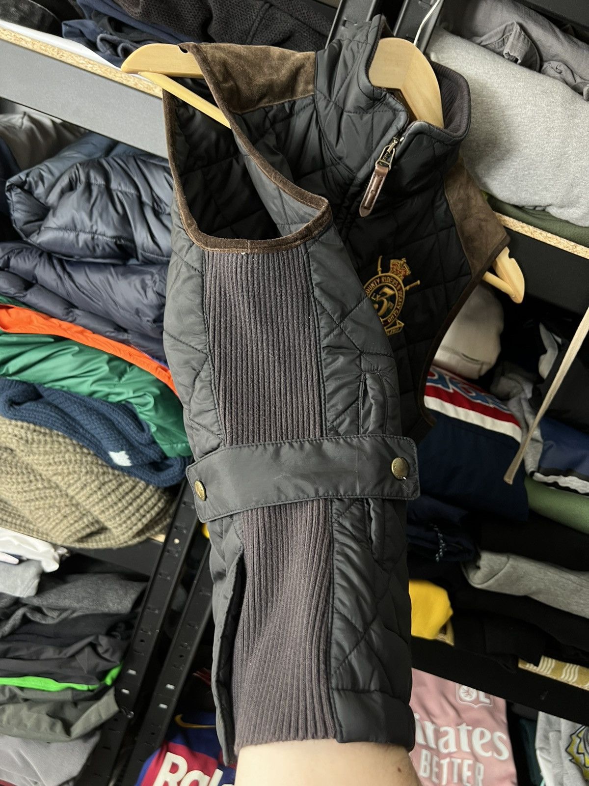 Polo Ralph Lauren Ralph Lauren Sport Quilted Vest Women Black Suede Trim Logo Size M / US 6-8 / IT 42-44 - 8 Thumbnail