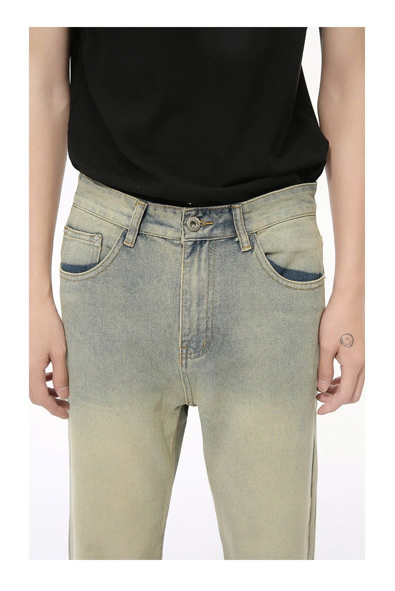 Japanese Brand Japanese retro slim straight distressed washed jeans Size US 32 / EU 48 - 5 Thumbnail
