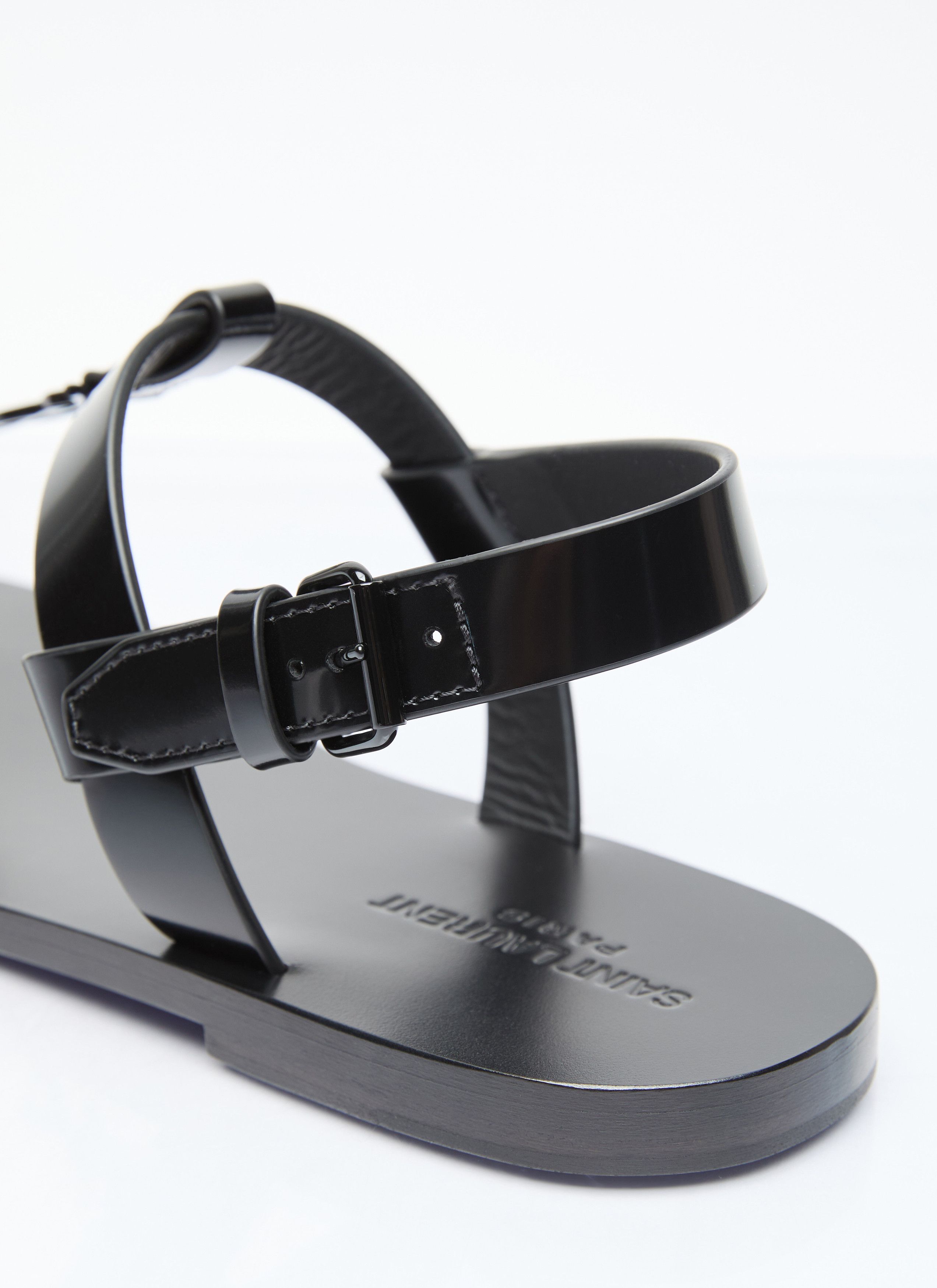 Saint Laurent Paris o1b1hav110526 775804 Cassandre Sandals in Glazed Leather Size US 9 / EU 42 - 5 Thumbnail