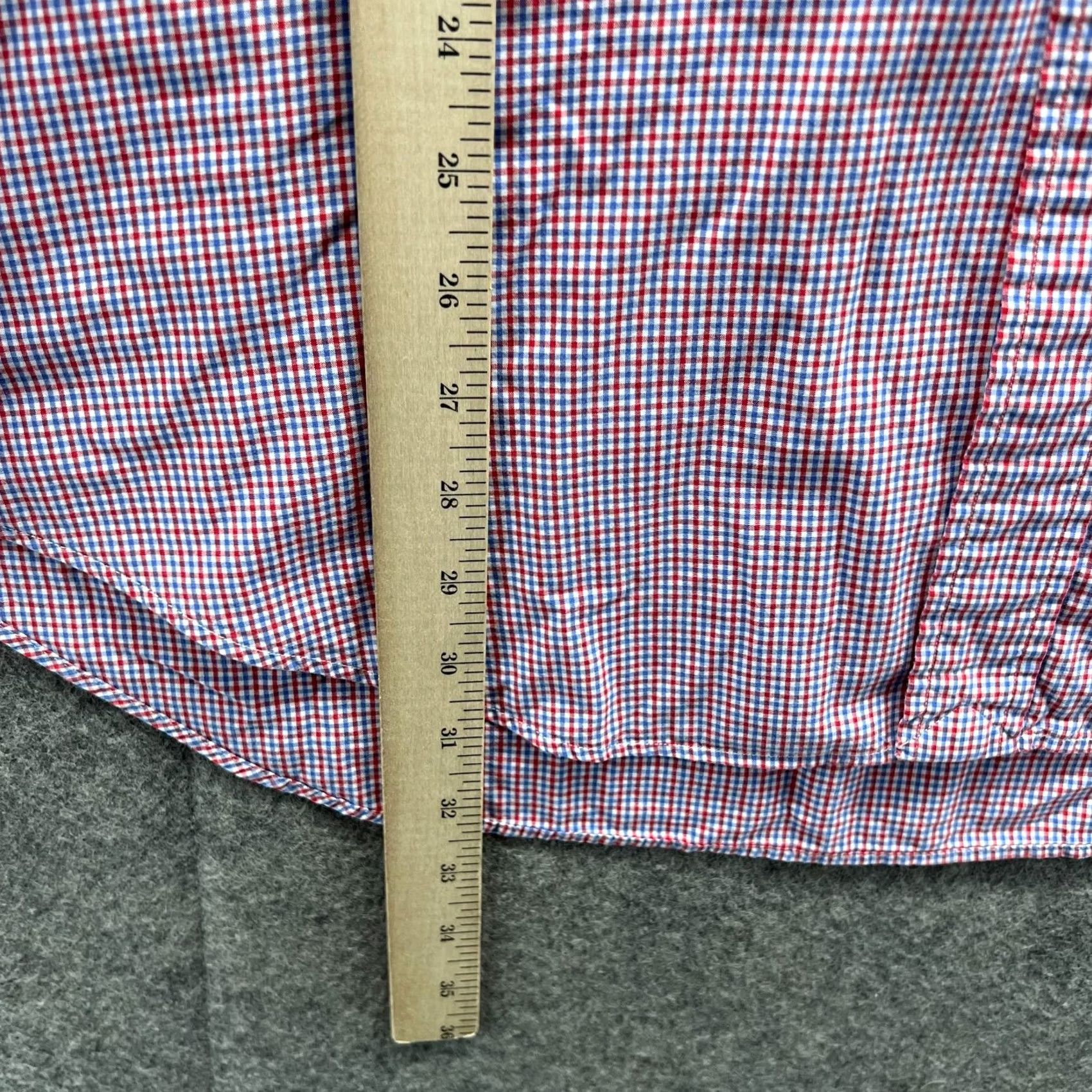 Polo Ralph Lauren Ralph Lauren Shirt Men 16.5 34/35 Red Blue Plaid Button UP Yarmouth Oxford VTG Size US XL / EU 56 / 4 - 4 Thumbnail