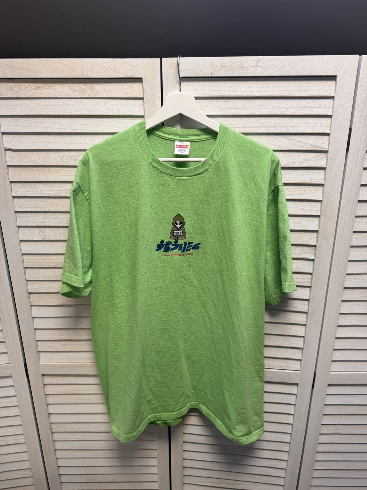 Supreme Men’s Casual Y2K Shirt Supreme Alien Tee Lime Size US XL / EU 56 / 4 - 5 Thumbnail