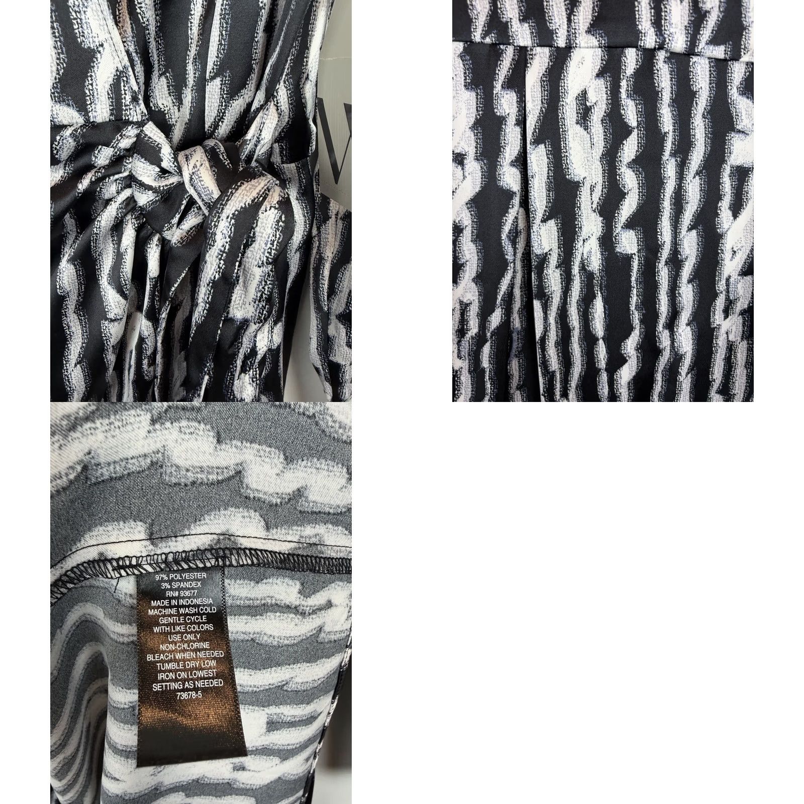 Worthington Worthington Midi Wrap Dress Womens Medium Brown Print Ruched Career Office New Size M / US 6-8 / IT 42-44 - 8 Thumbnail