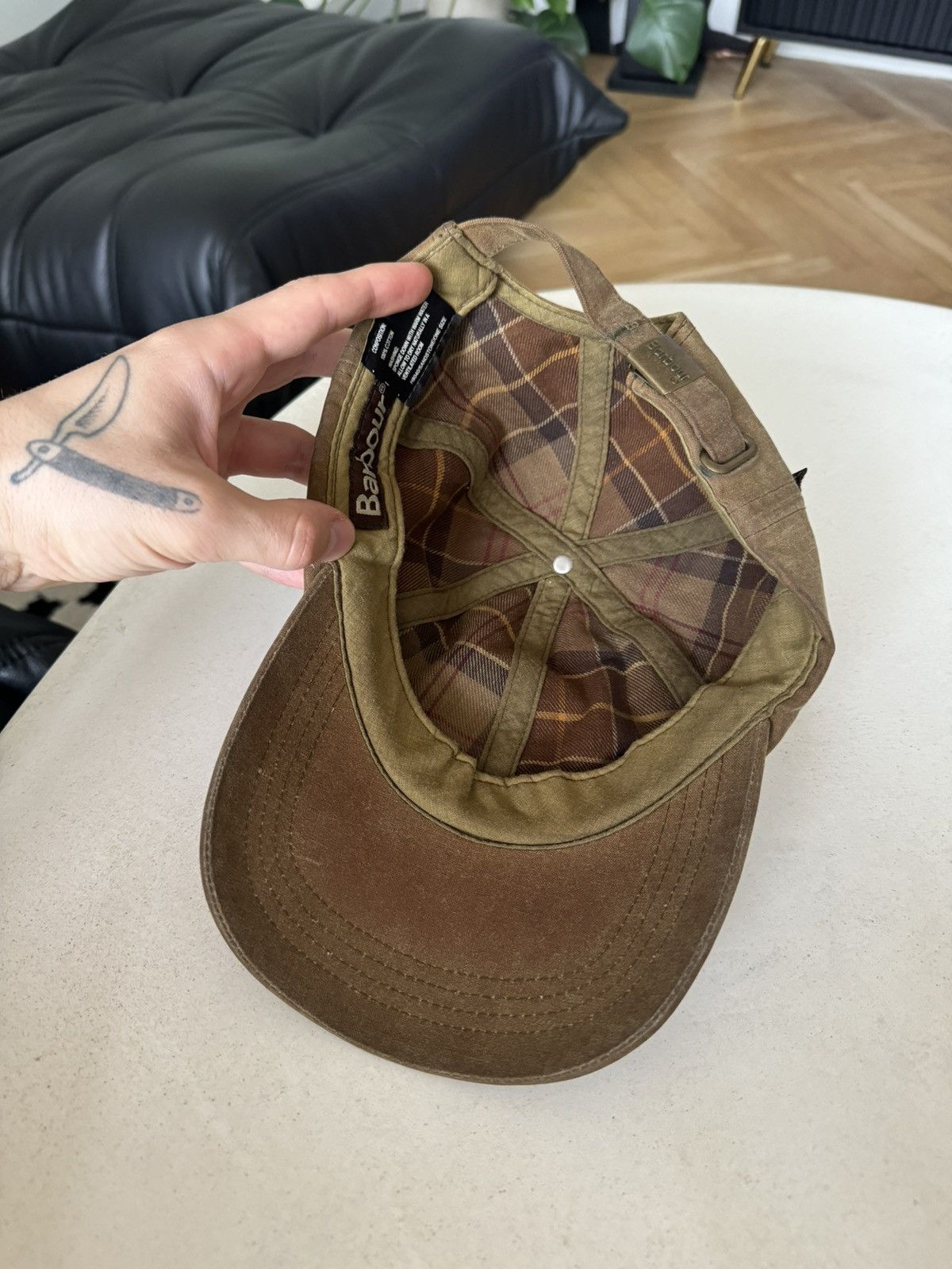 Barbour Barbour Wax Cap Casual Waxed Rare Beige Brown Vintage Size ONE SIZE - 4 Thumbnail
