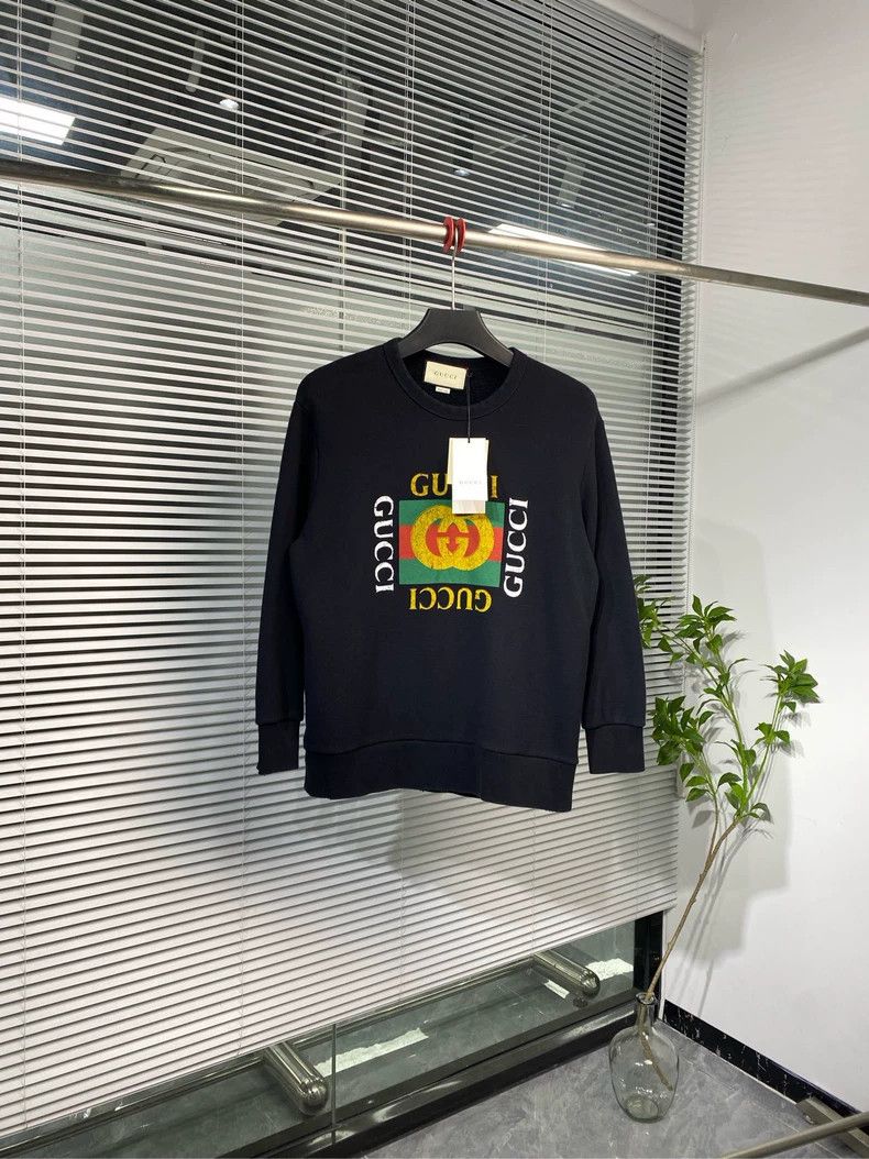 Gucci Double G square logo, make old destruction, sweatshir