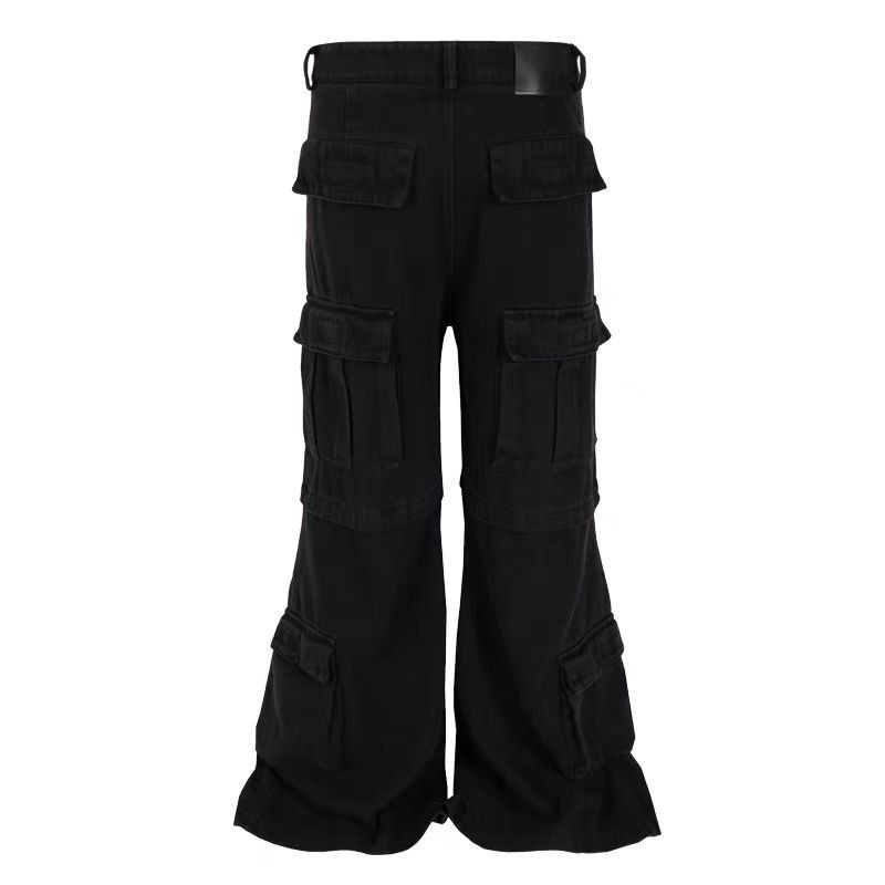 Japanese Brand × Vintage High street style washed pleated flared cargo pants Size US 32 / EU 48 - 4 Thumbnail