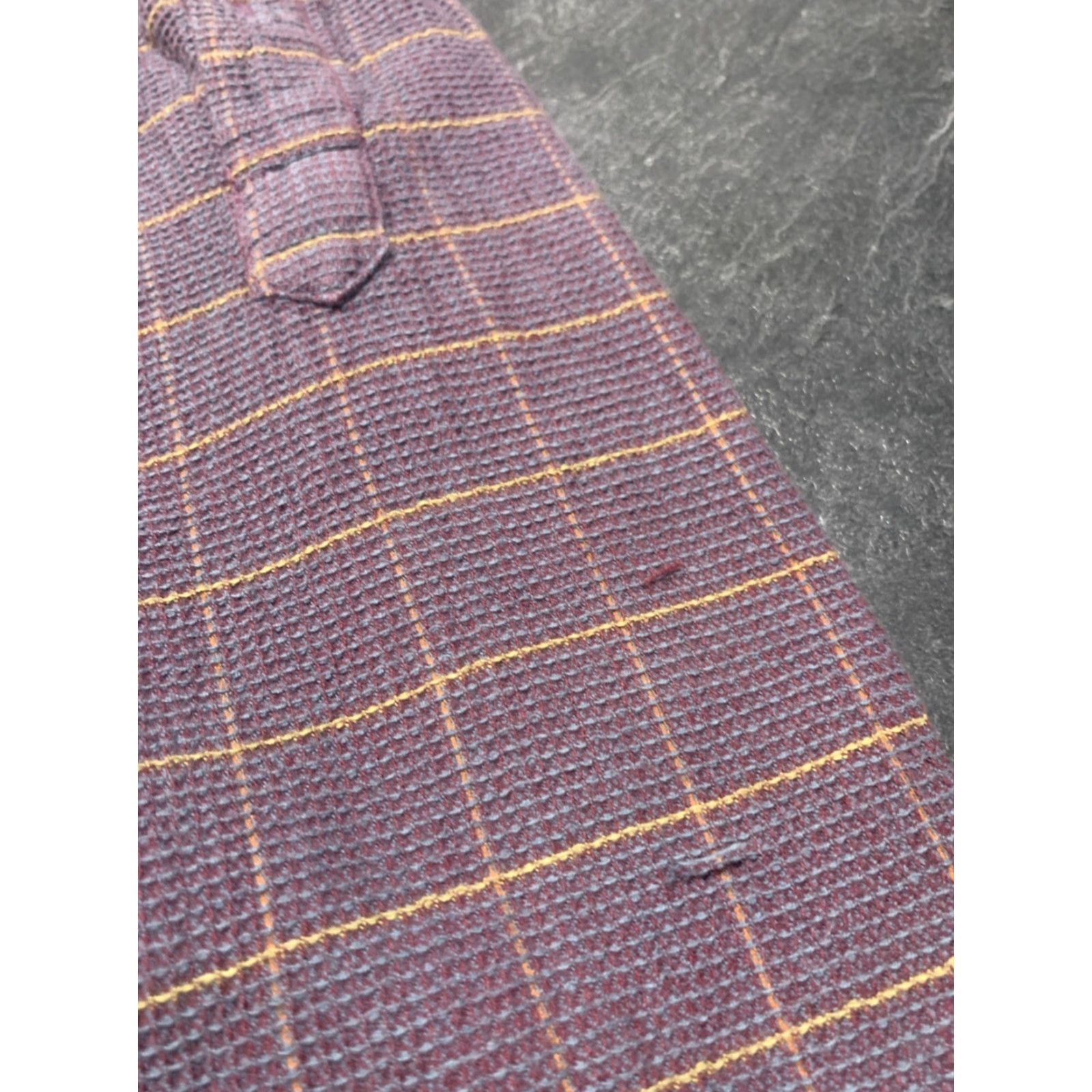 The Territory Ahead VINTAGE The Territory Ahead Shirt Men M Purple Button-Up Waffle Knit Windowpane Long Sleeve Collared Button-Down All Seasons Casual Size US M / EU 48-50 / 2 - 3 Thumbnail