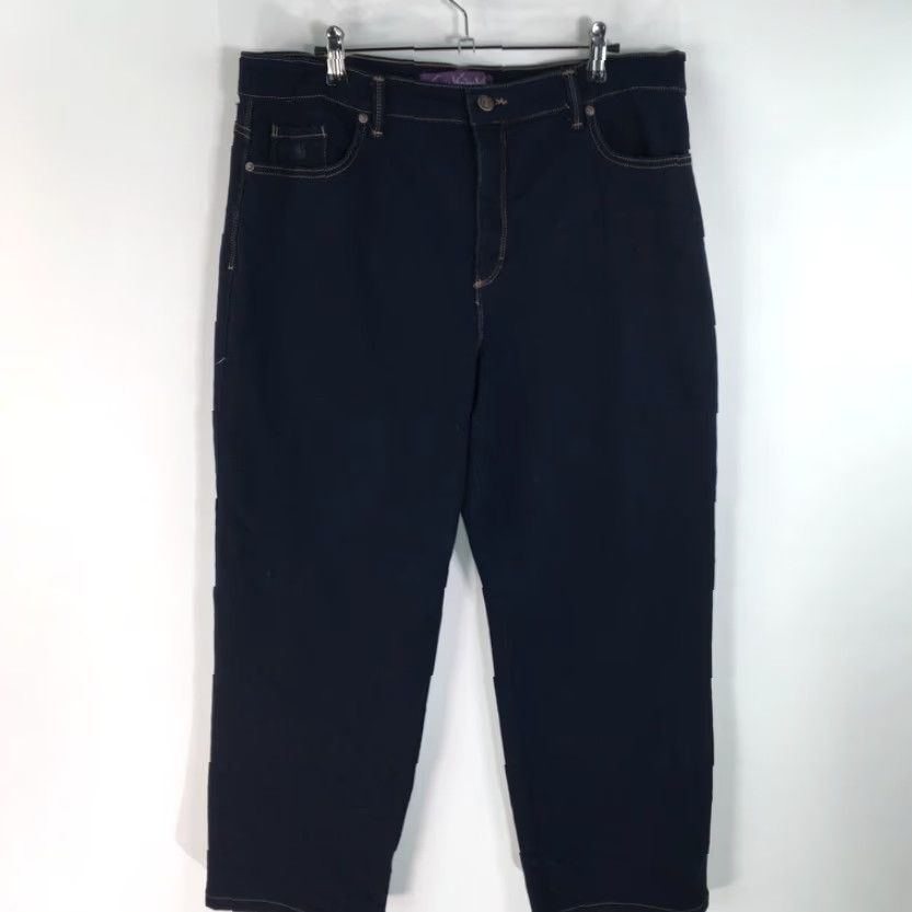 Gloria Vanderbilt GLORIA VANDERBILT Women's Amanda High Rise Cropped Jeans Blue Stretch Denim Size 18 Size 40" / US 18 - 5 Thumbnail