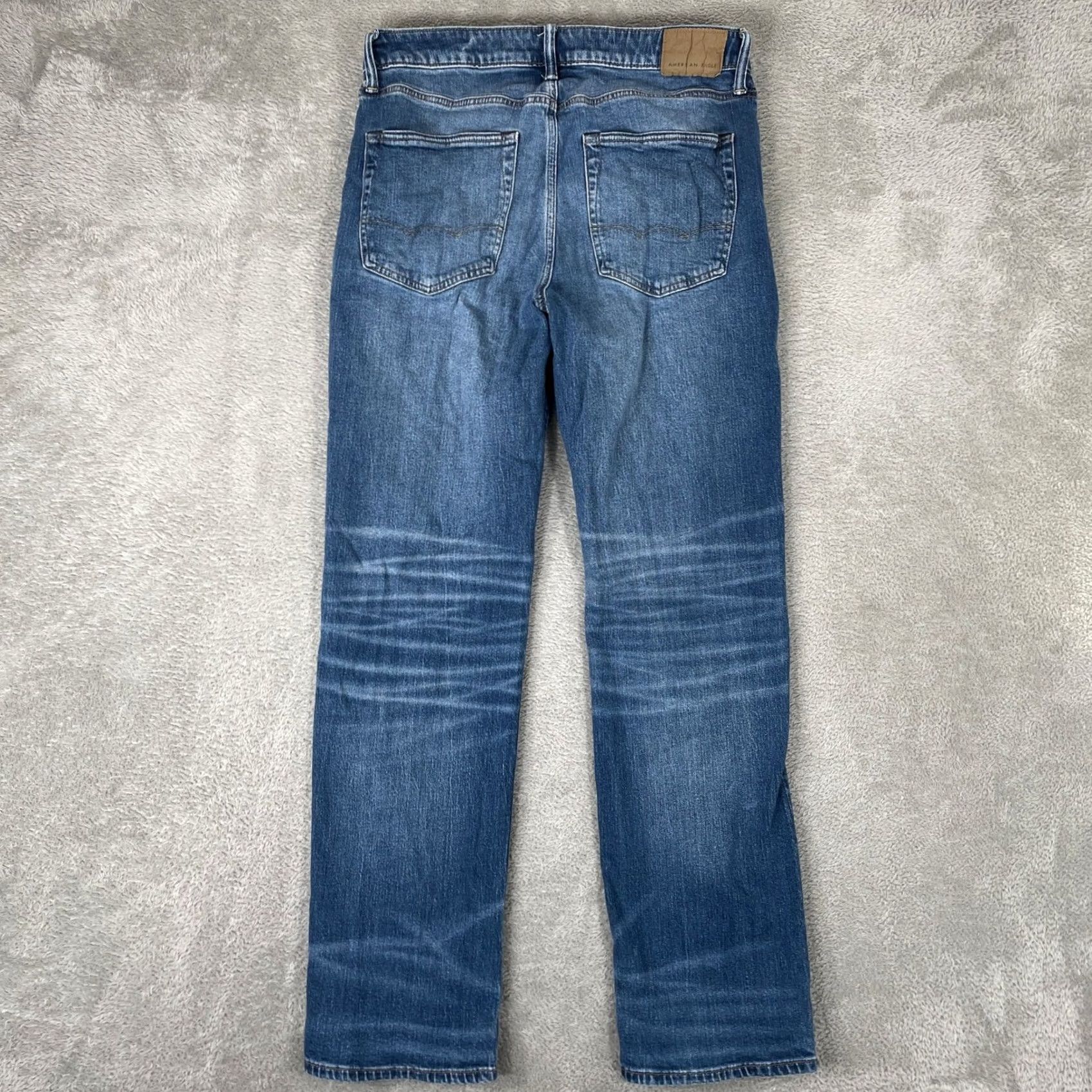 American Eagle Outfitters American Eagle Outfitters Jeans Mens 32x32 Blue Relaxed Straight Denim 5-Pocket Comfort Stretch Button Zip Size US 32 / EU 48 - 6 Thumbnail