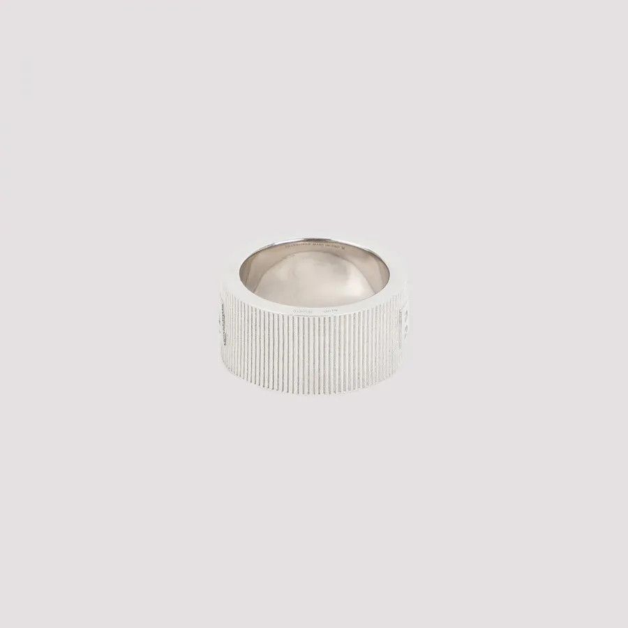 Balenciaga o1bcso1str1124 Size: OS / Logo Hoop Ring in Silver Size ONE SIZE - 2 Thumbnail