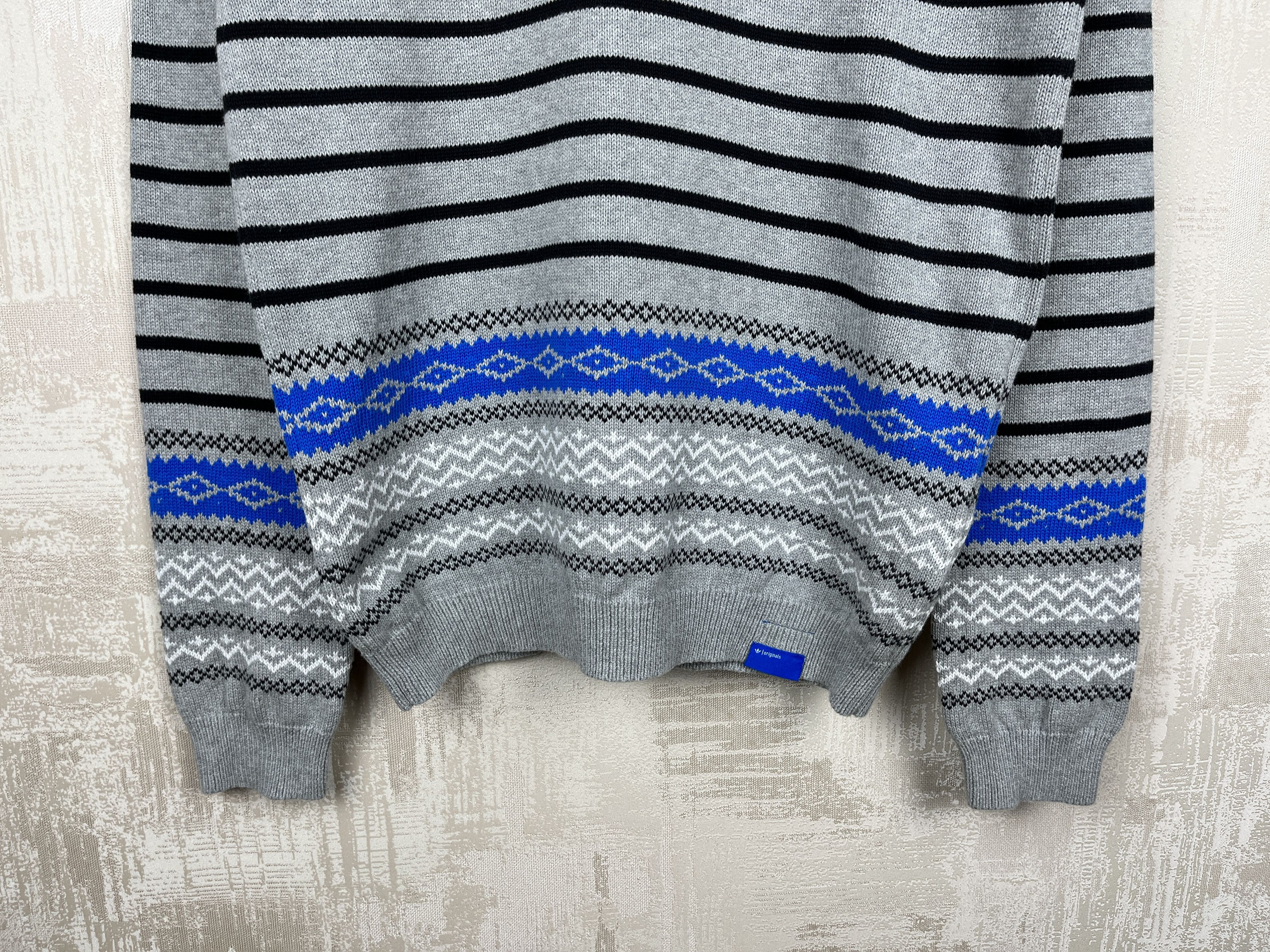 Adidas Adidas Originals # 3 Striped Knit Sweater Size US M / EU 48-50 / 2 - 6 Thumbnail