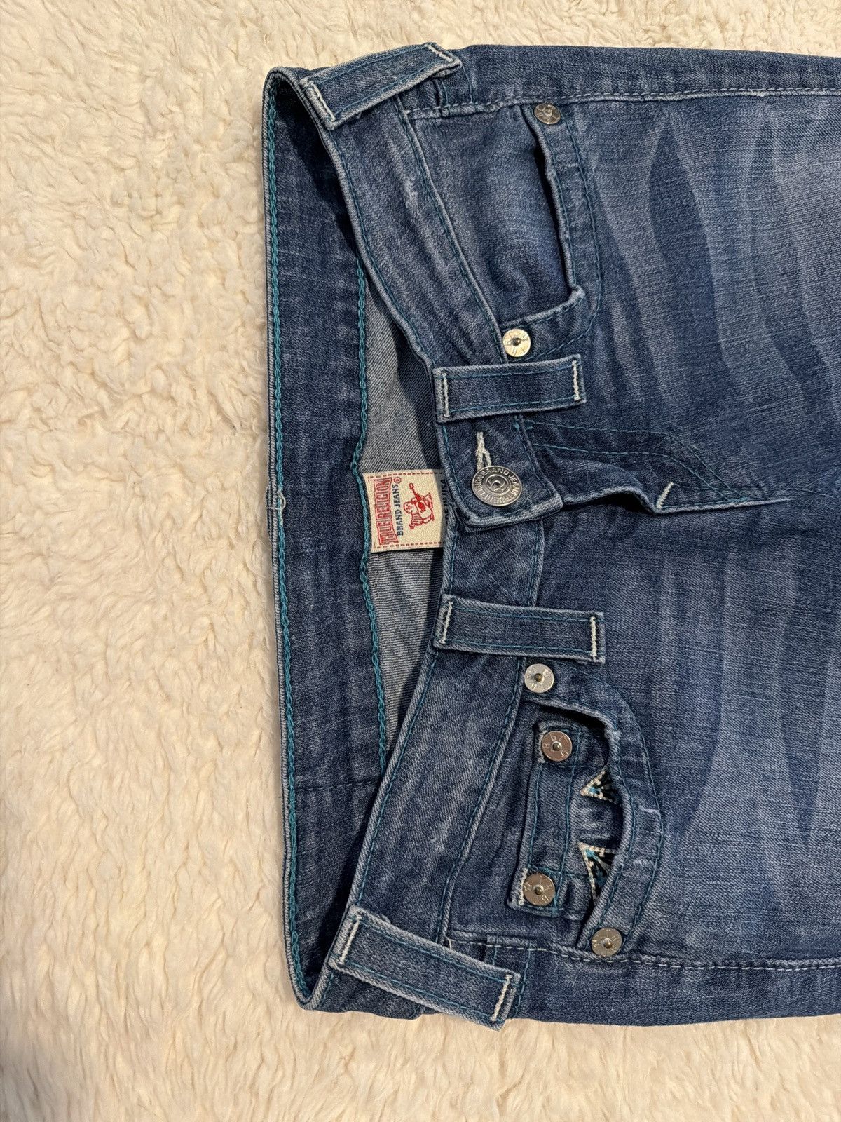 True Religion blue stitch true religion jeans Size 26" / US 2 / IT 38 - 4 Thumbnail