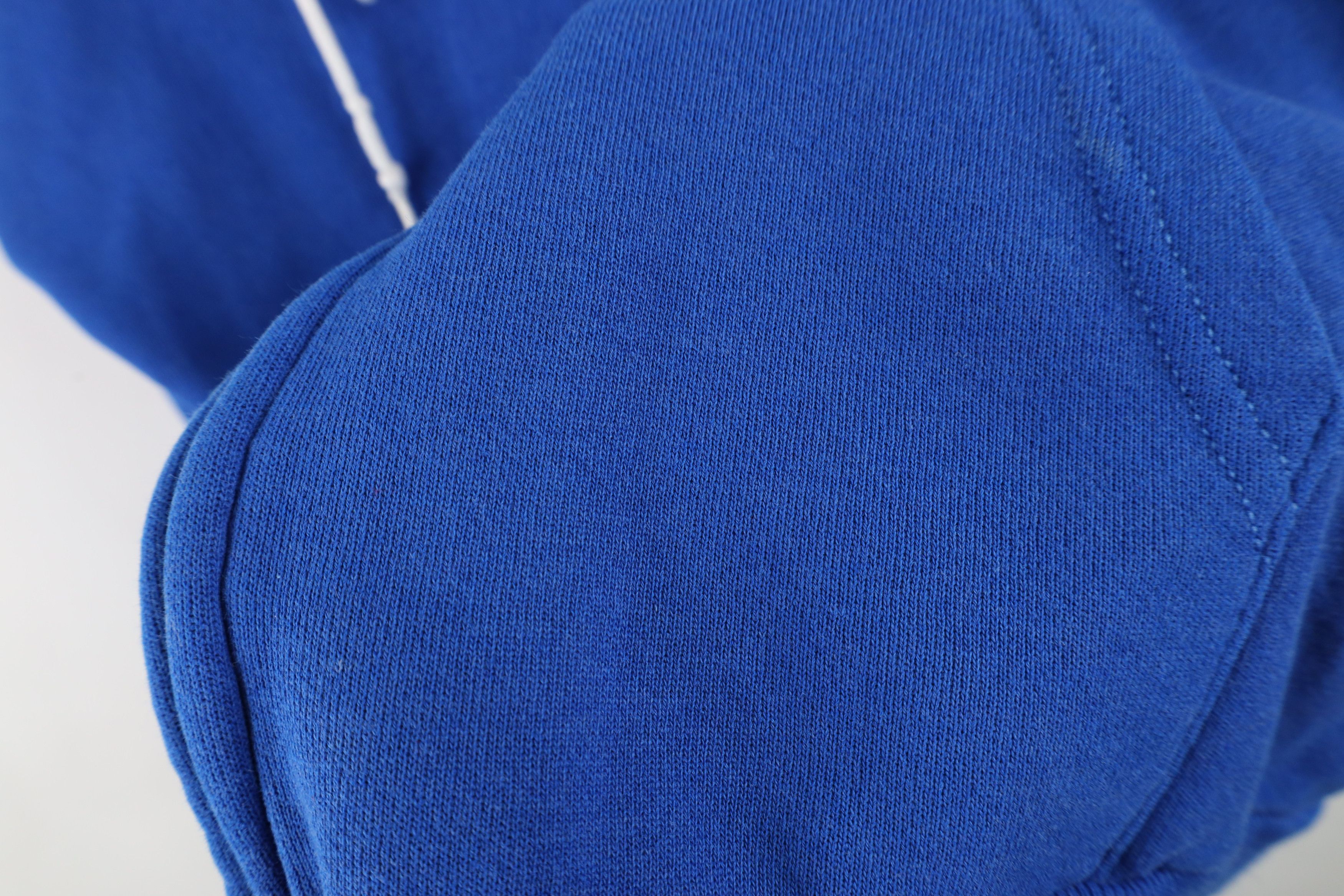 Hanes × Vintage Vintage 80s 90s Hanes Streetwear Full Zip Hoodie Royal USA Size US L / EU 52-54 / 3 - 5 Thumbnail