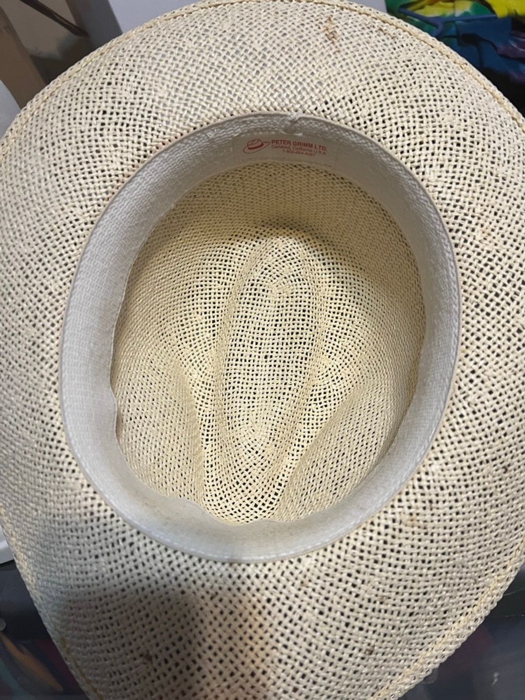 Other Peter Grimm Ltd. Beige Straw Hat with Green Floral Band Size ONE SIZE - 6 Thumbnail