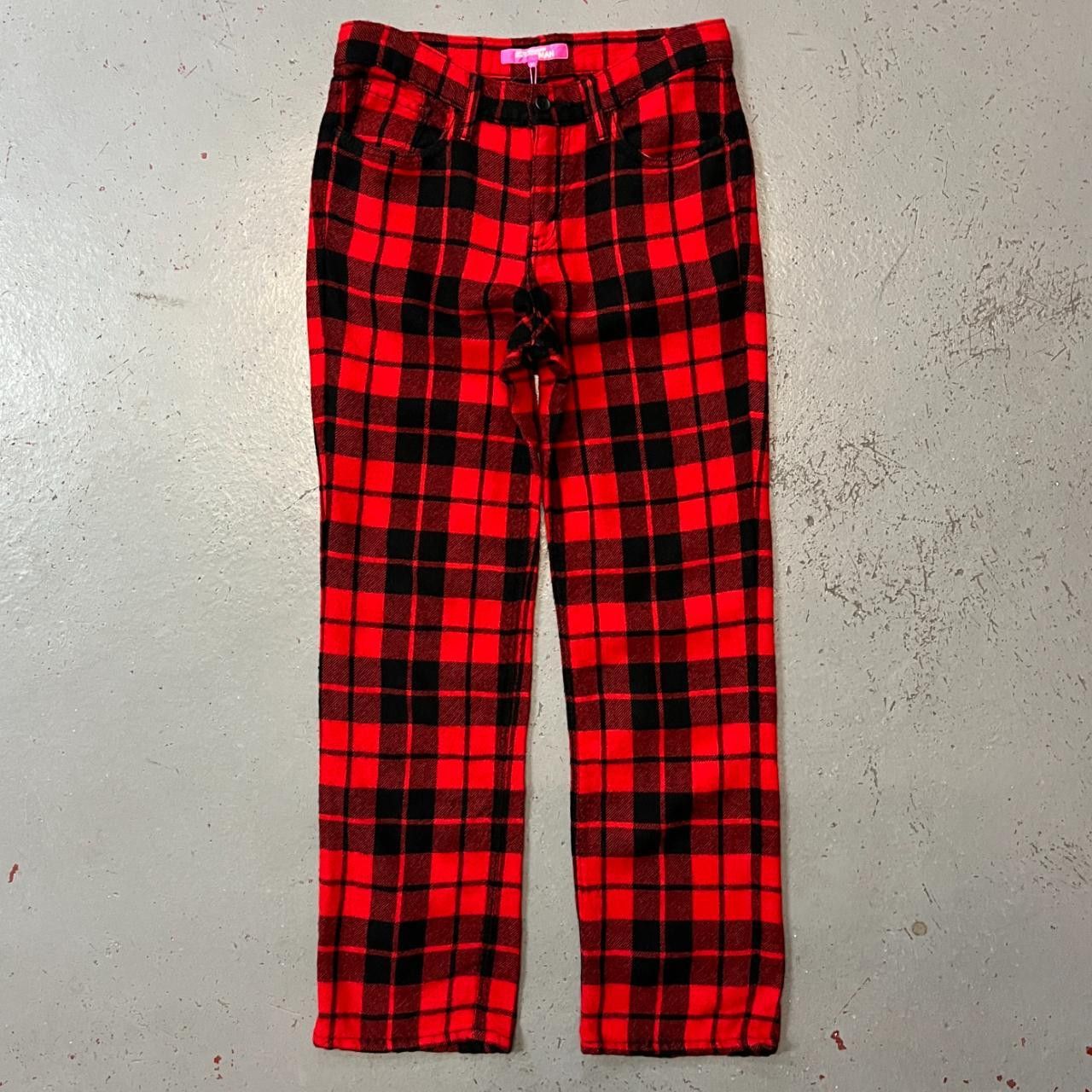 image of Junya Watanabe Ad2004 Red Tartan Trouser, Men's (Size 30)