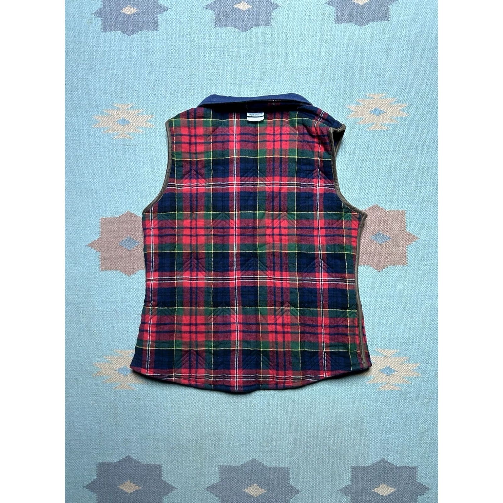 Vintage VINTAGE Legendary Whitetails Reversible Vest Jacket Quilted Plaid Hunting Adult Large Blue Mens Size US L / EU 52-54 / 3 - 7 Thumbnail