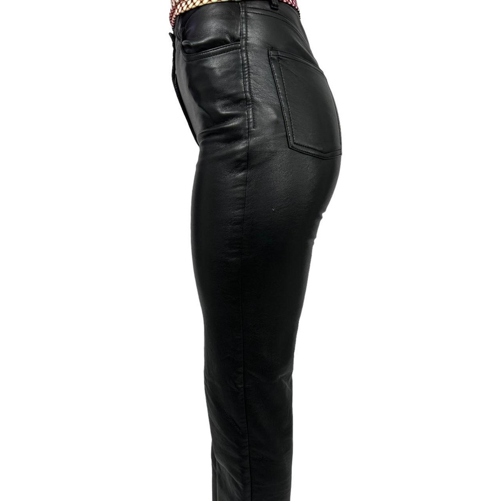 Aritzia Womens wilfred faux leather pants front Size 26" / US 2 / IT 38 - 3 Thumbnail