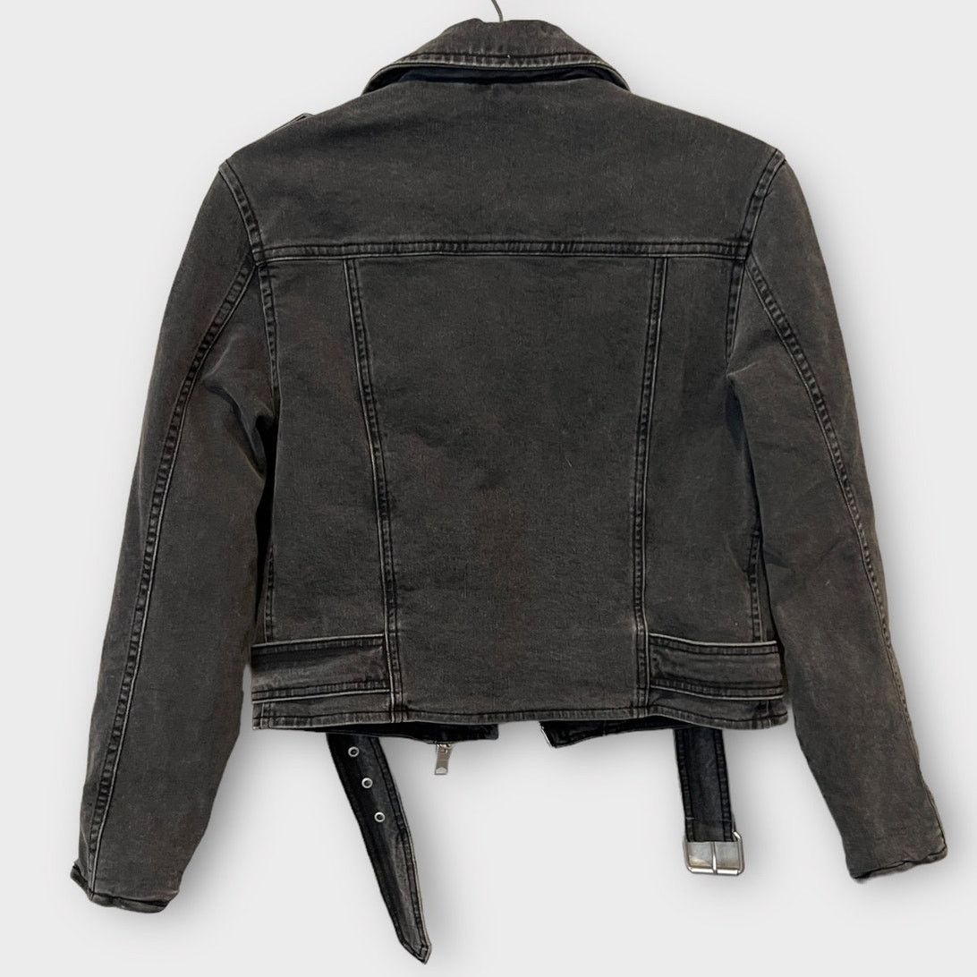 Allsaints AllSaints Balfern Denim Biker Jacket Size US/2 Size XS / US 0-2 / IT 36-38 - 7 Thumbnail