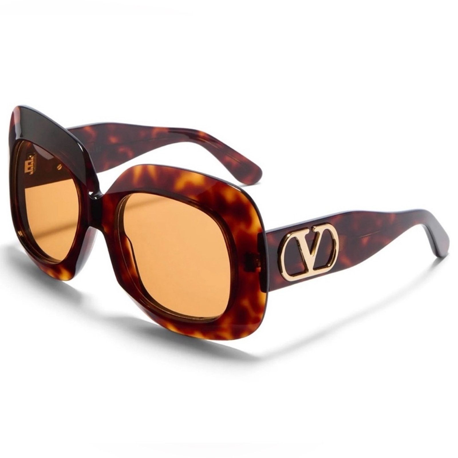 Valentino New! Valentino VLS 180C Tortoise Shell Oversized Sunglasses Size ONE SIZE - 1 Thumbnail