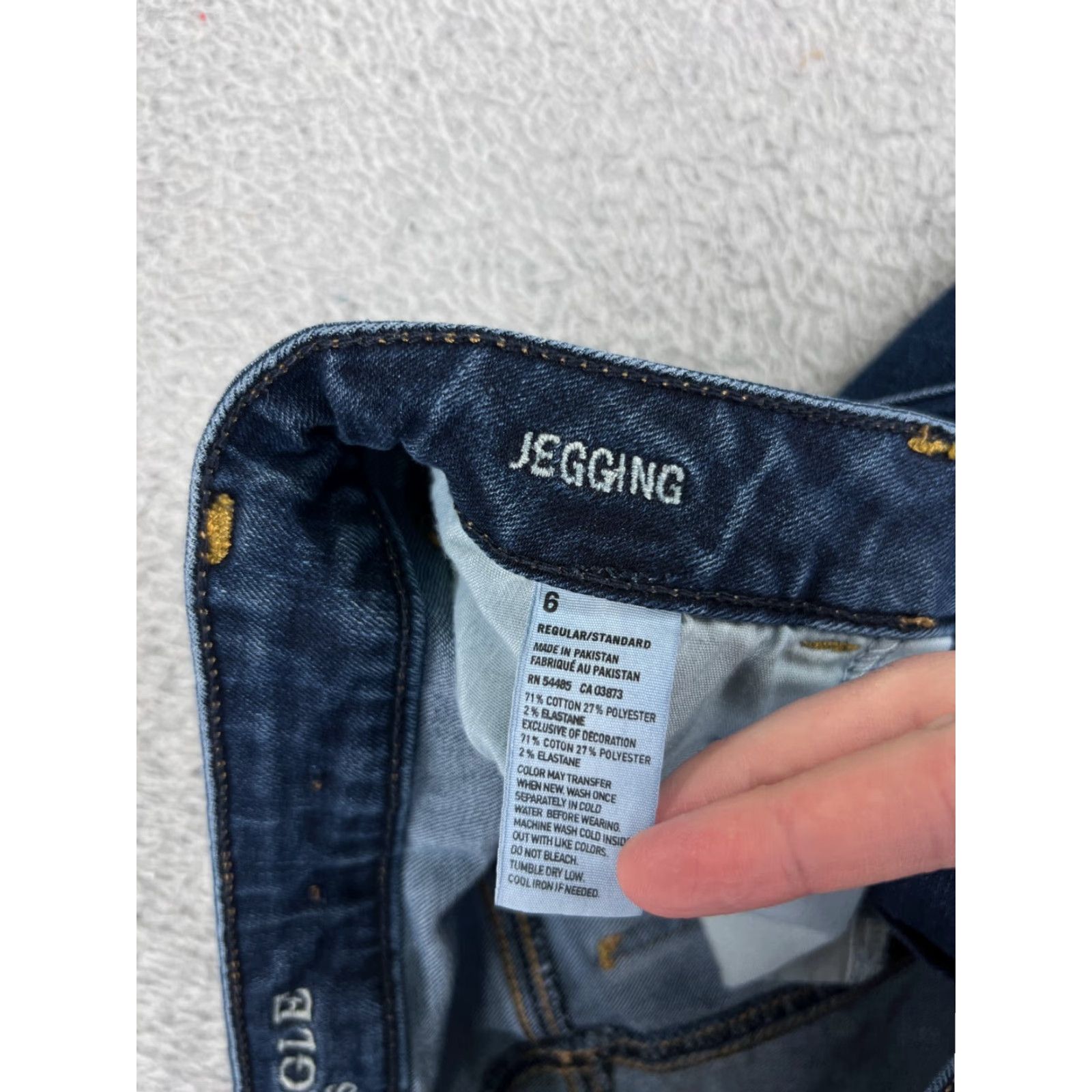 American Eagle Outfitters American Eagle Pants Womens 6 Blue Skinny Tapered Jegging Stretch Cotton Size 36" / US 14 / IT 50 - 3 Thumbnail